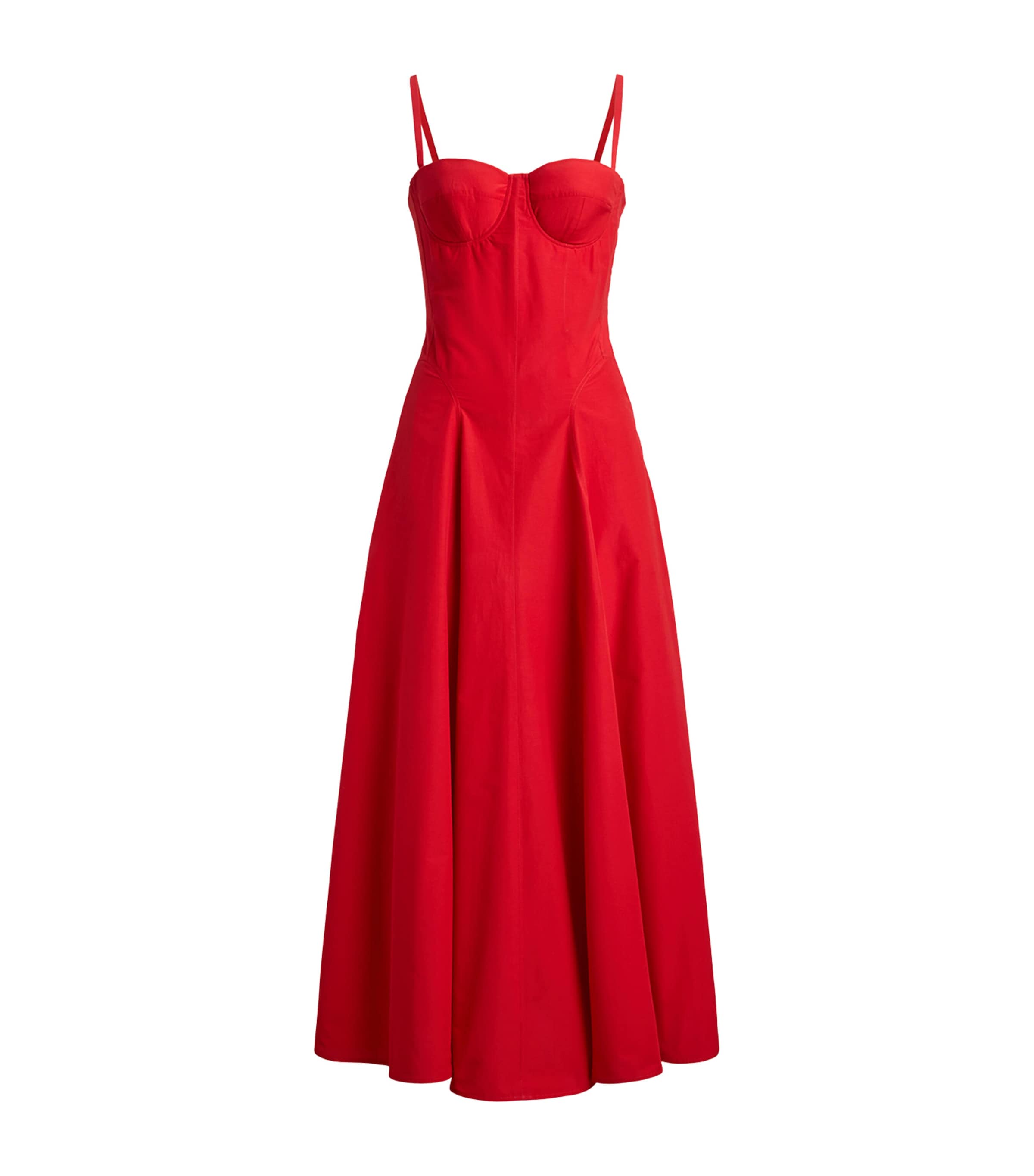 Ralph Lauren Cotton-Blend Marigot Dress Bright Red