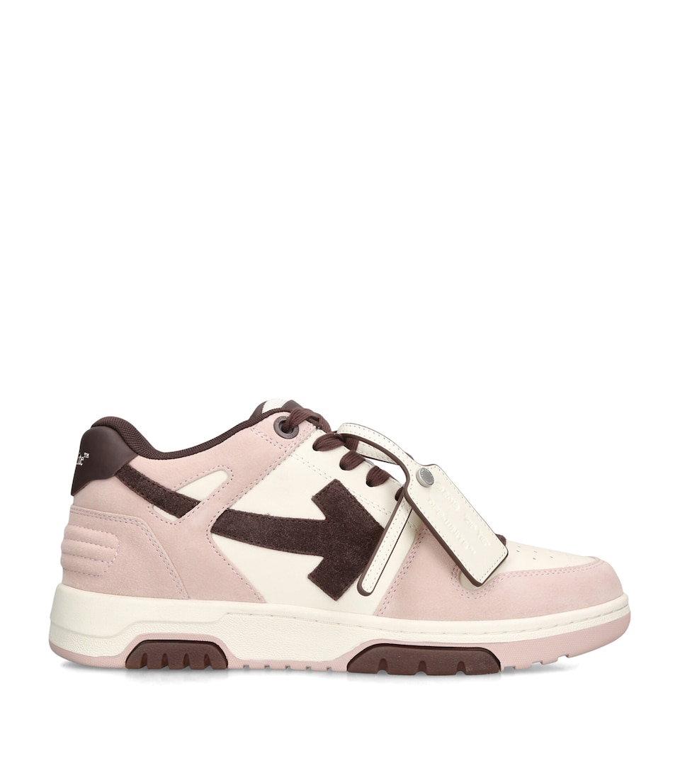 Off-White Leather Out of Office Sneakers Pink Comb