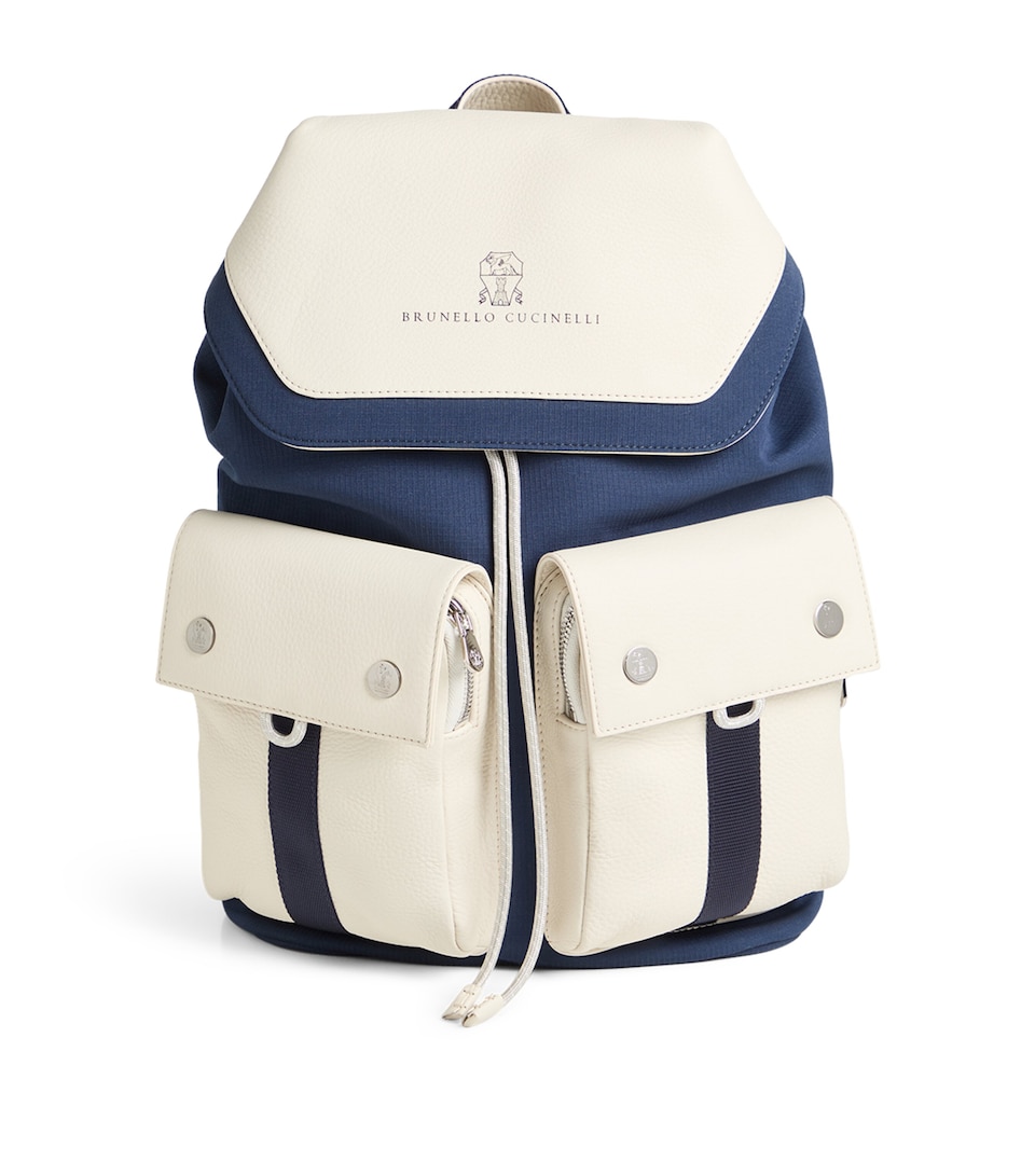 Calfskin and Rip-Stop Nylon backpack