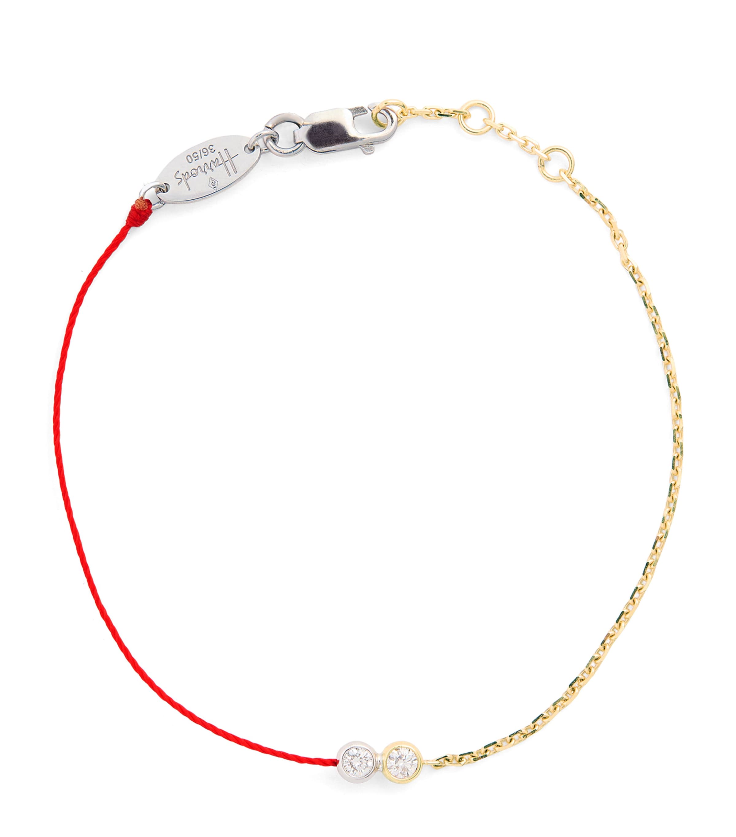 20th Anniversary Two-Tone Gold and Diamond Half-Thread Bracelet