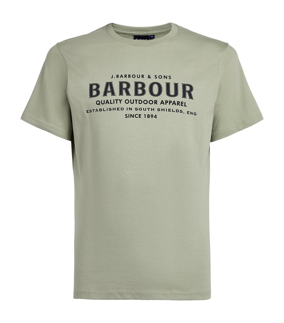 Barbour Mens Printed Moorside T-Shirt Mineral Green