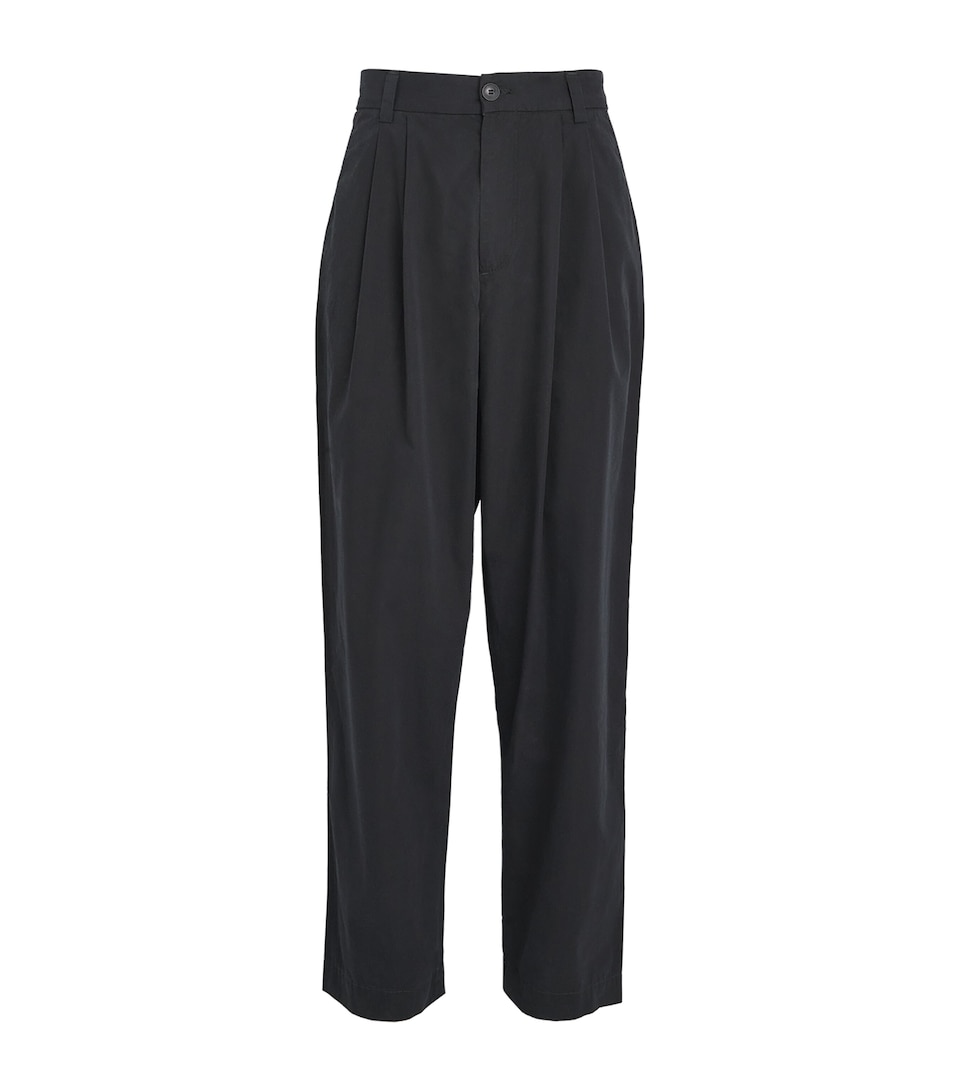 Cotton Pleated Slater Trousers