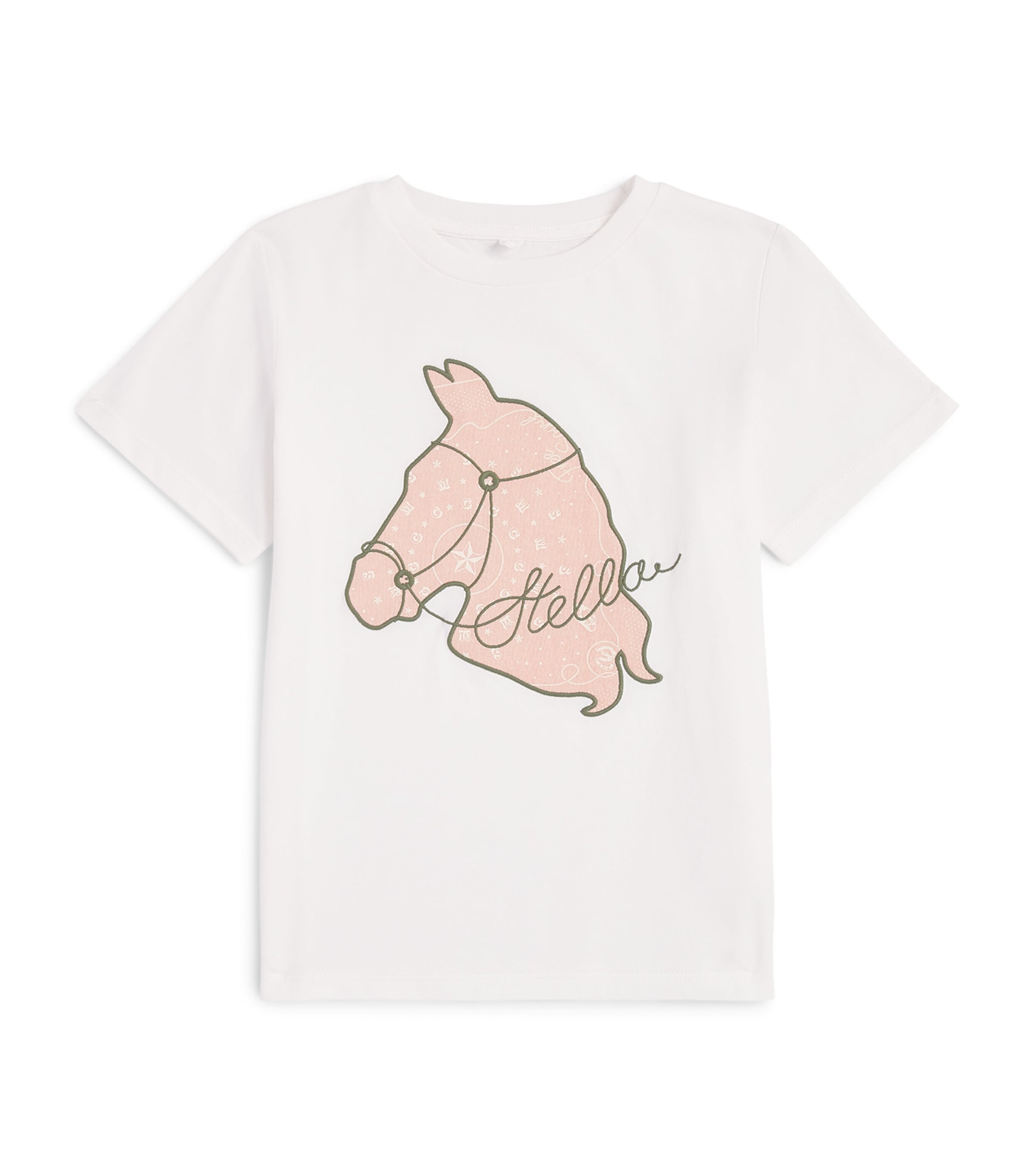 Stella McCartney Kids Organic Cotton Horse T-Shirt (3-14 Years) Ivory