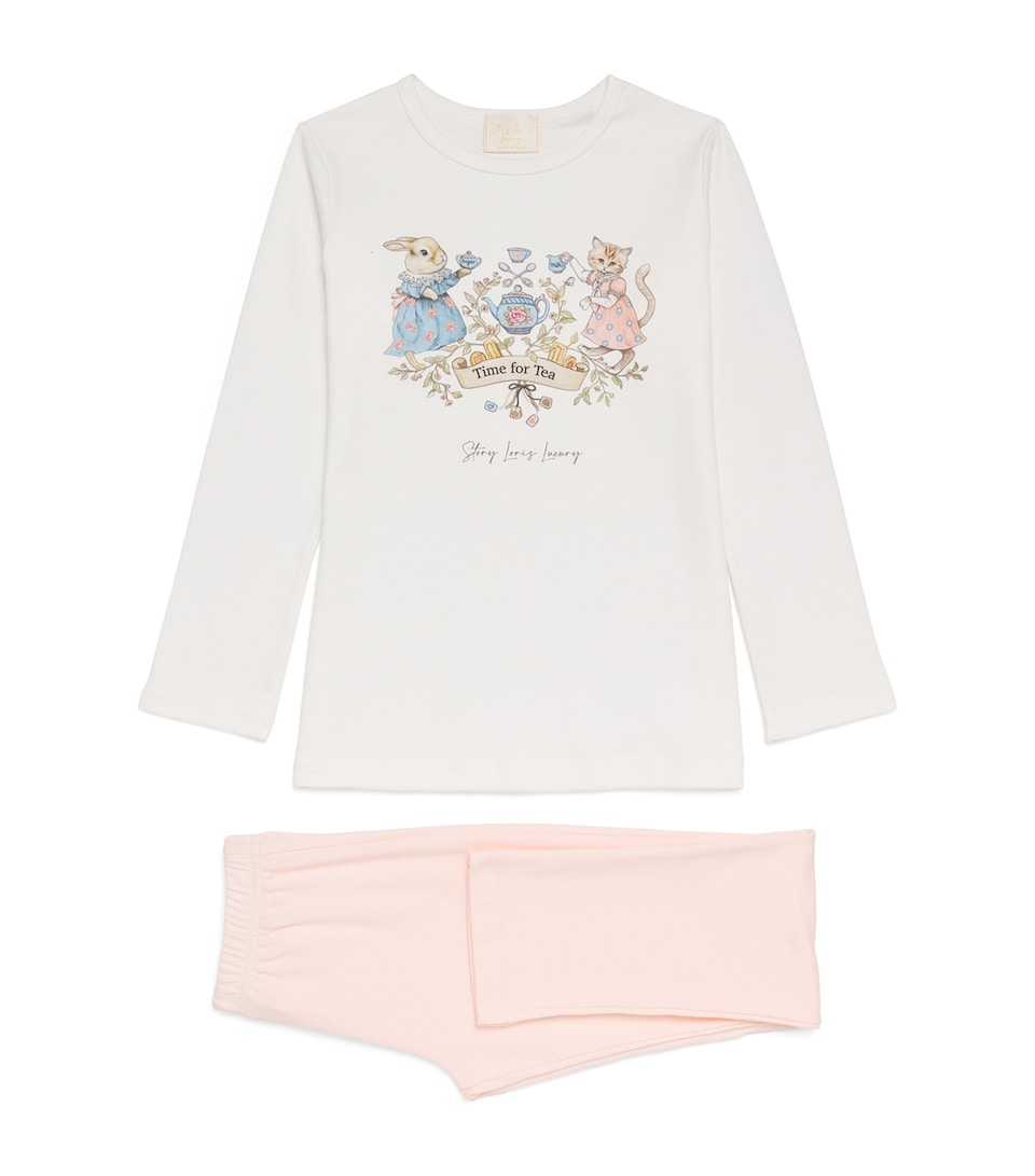 Rabbit And Cat Print Pyjamas (3-12 Years)