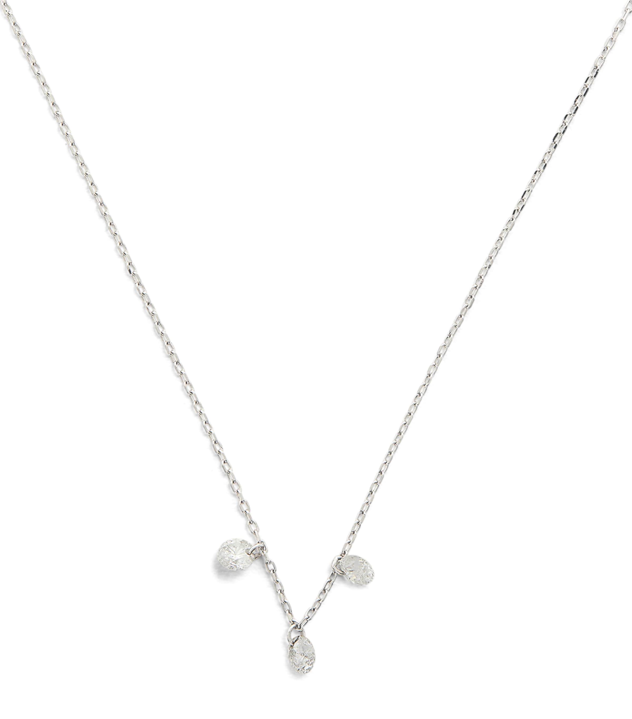 White Gold and Diamond 3-Stone Danaé Necklace