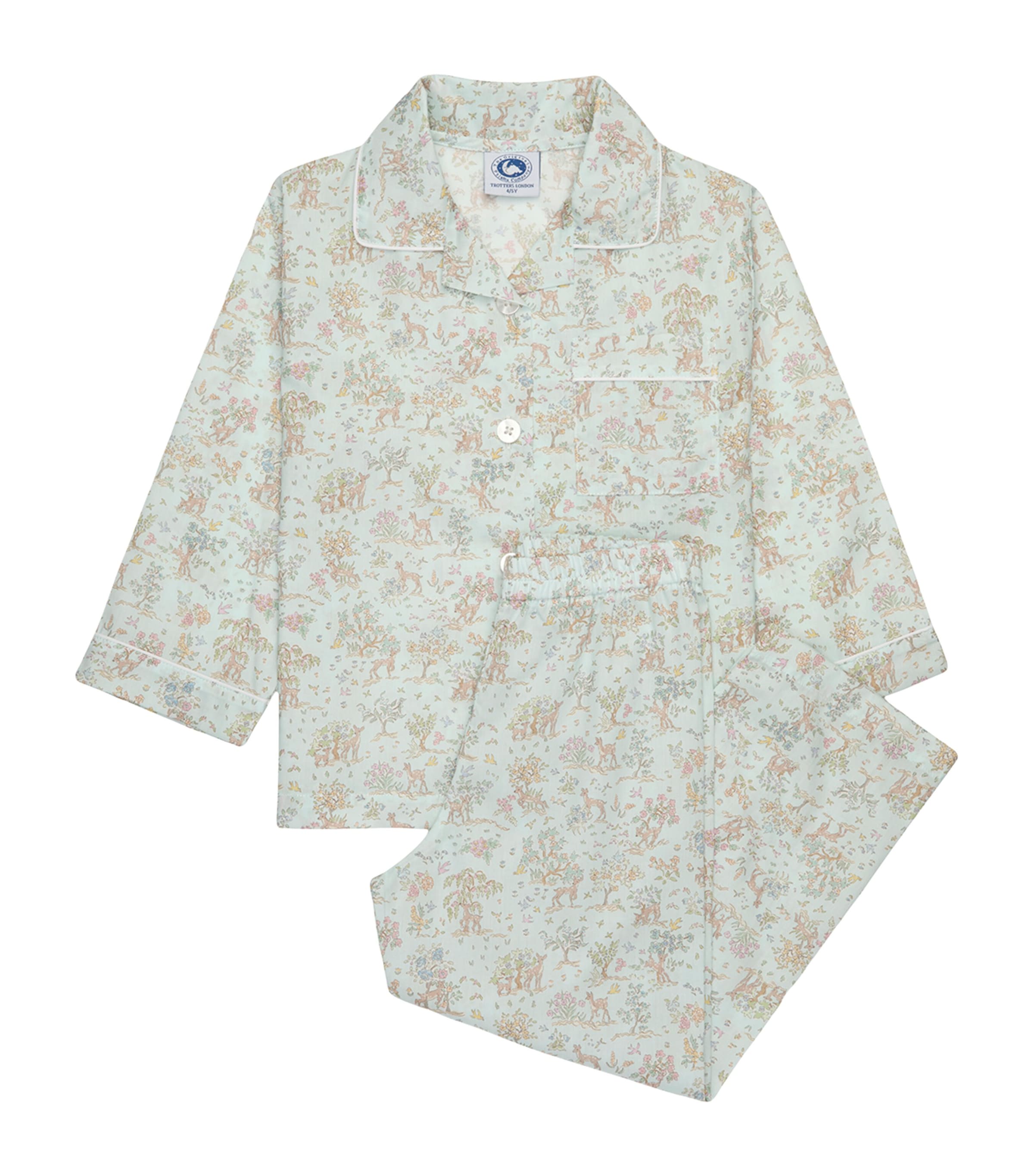 Trotters Cotton Etta Fawn Print Pyjama Set (1-5 Years) Green