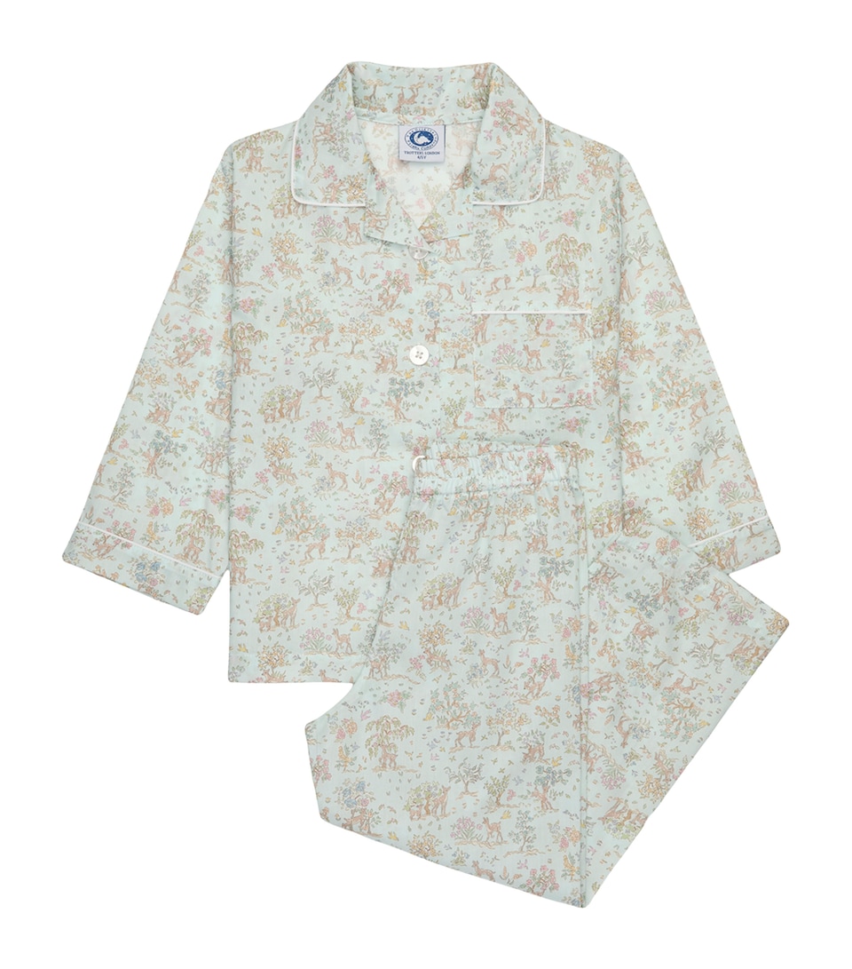 Trotters Cotton Etta Fawn Print Pyjama Set (6-11 Years) Green