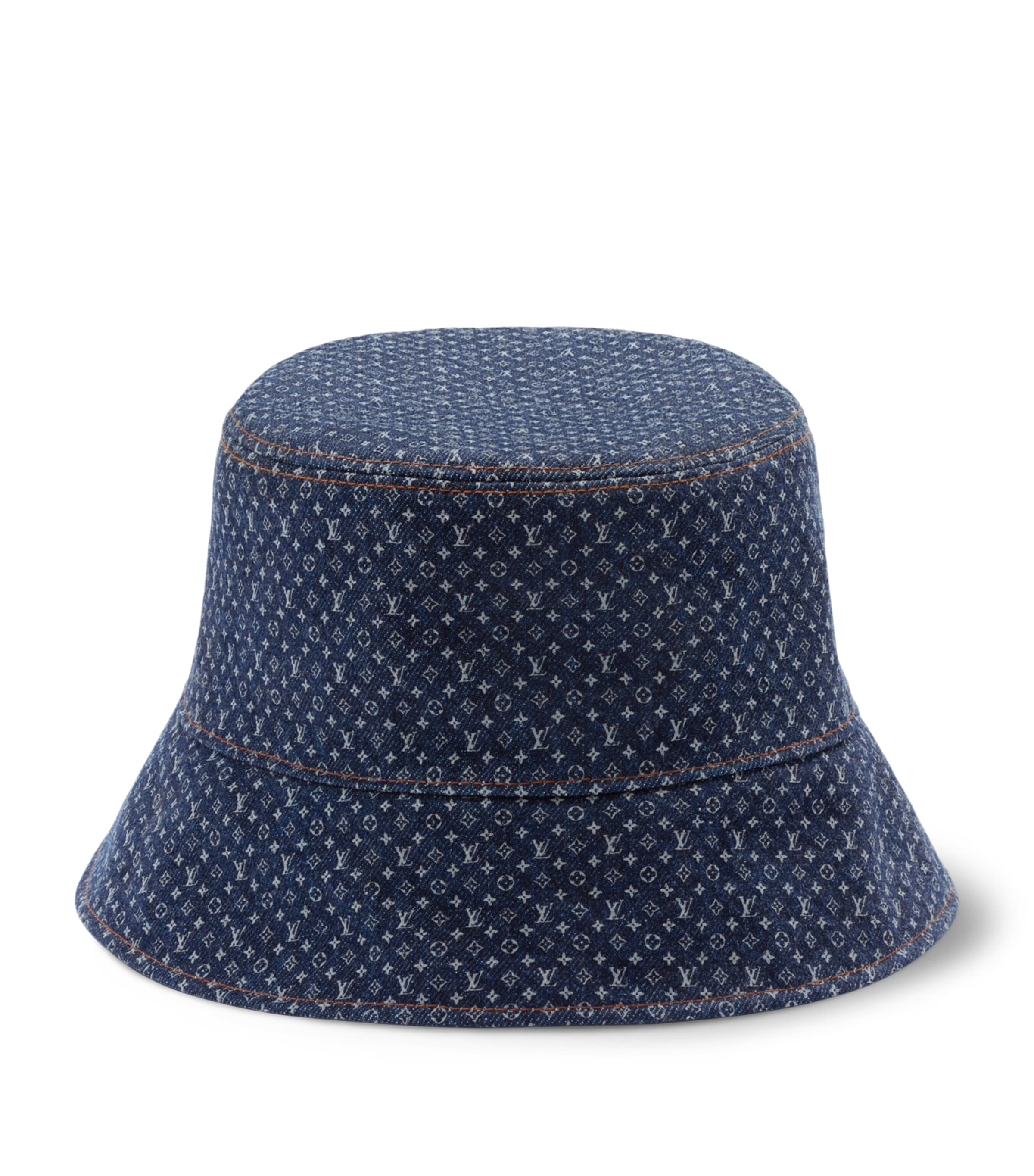 LOUIS VUITTON Denim Nano-Monogram Bucket Hat Yellow