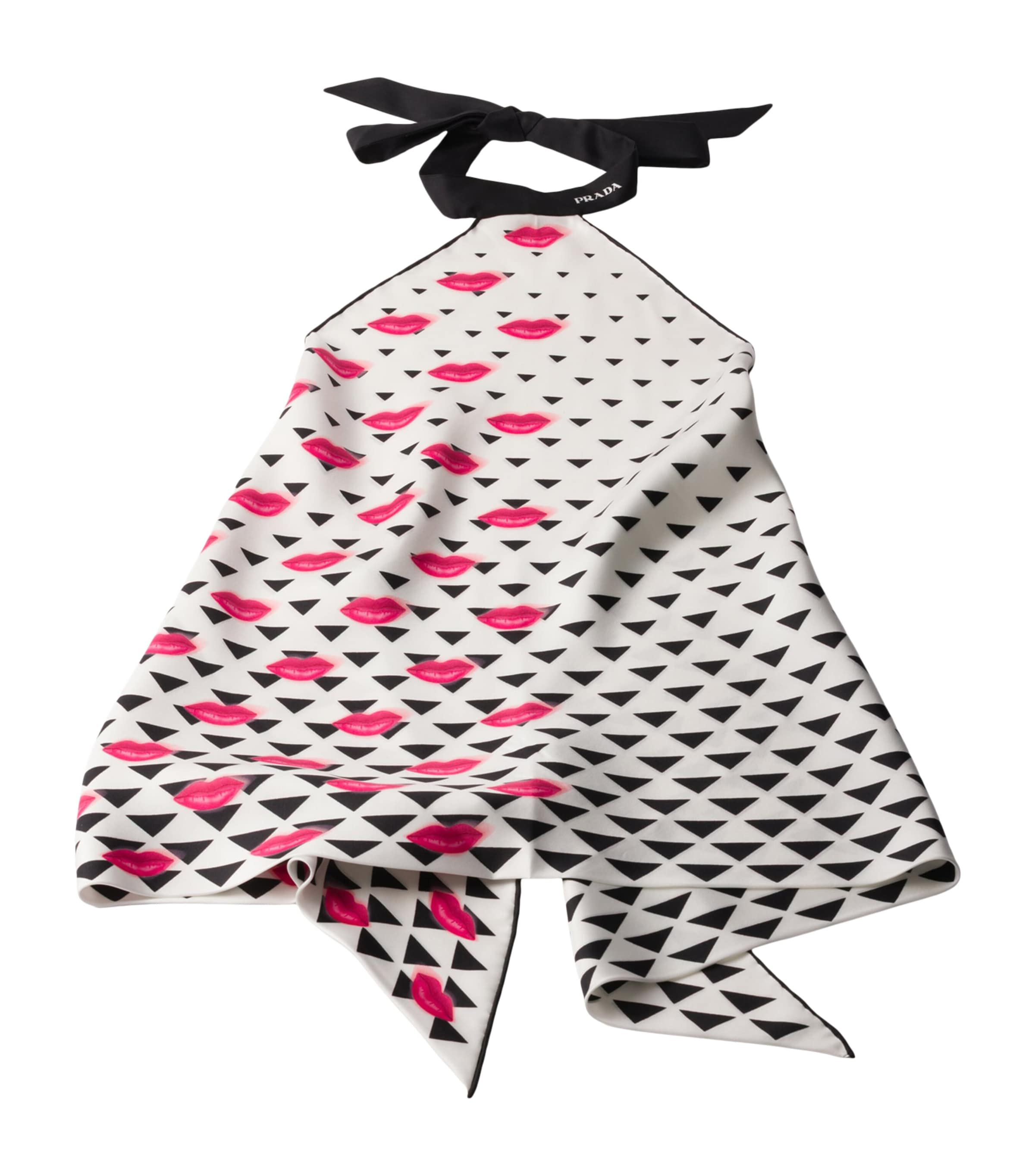 Silk Twill Halterneck Top