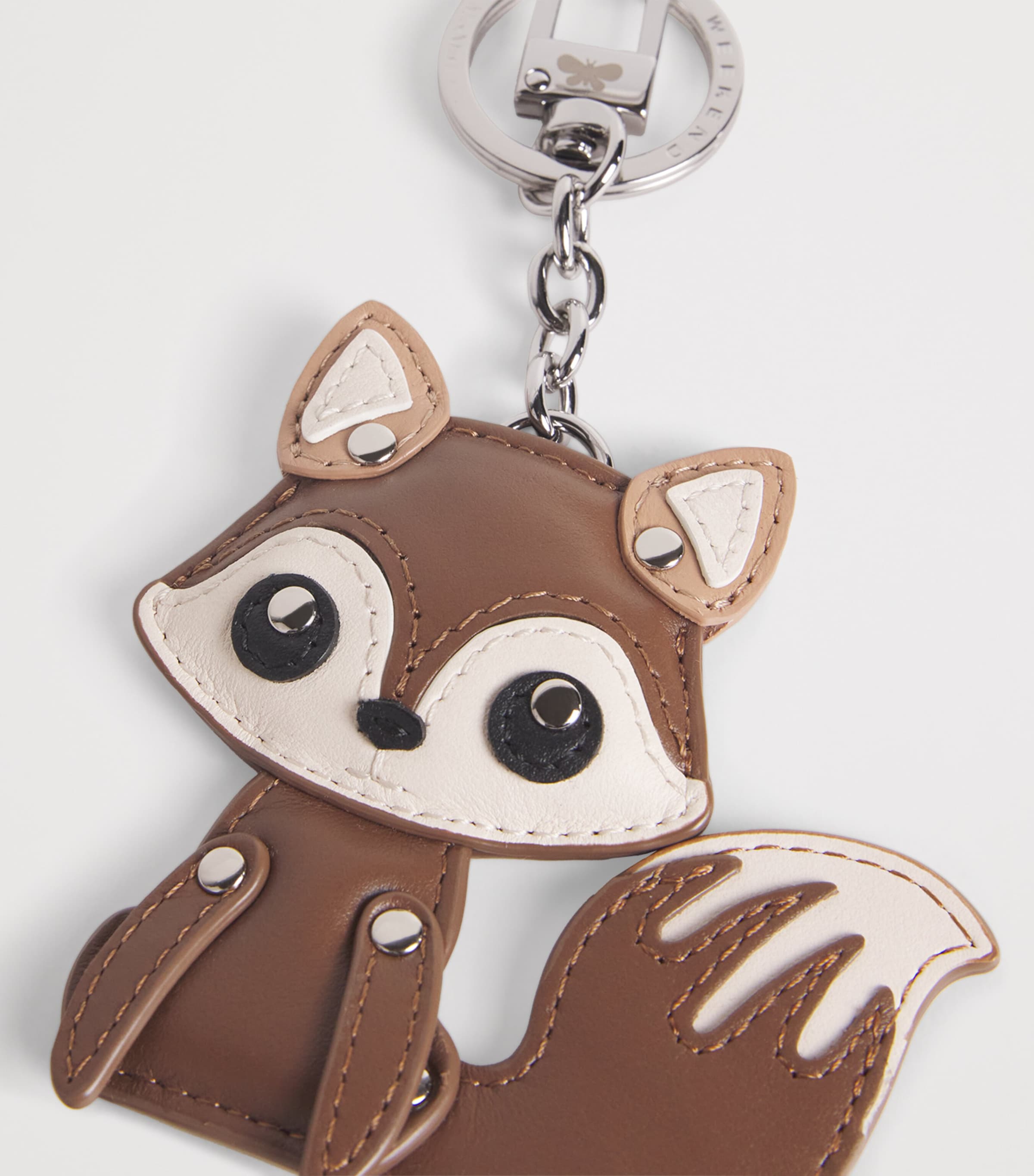 Leather Fox Key Ring