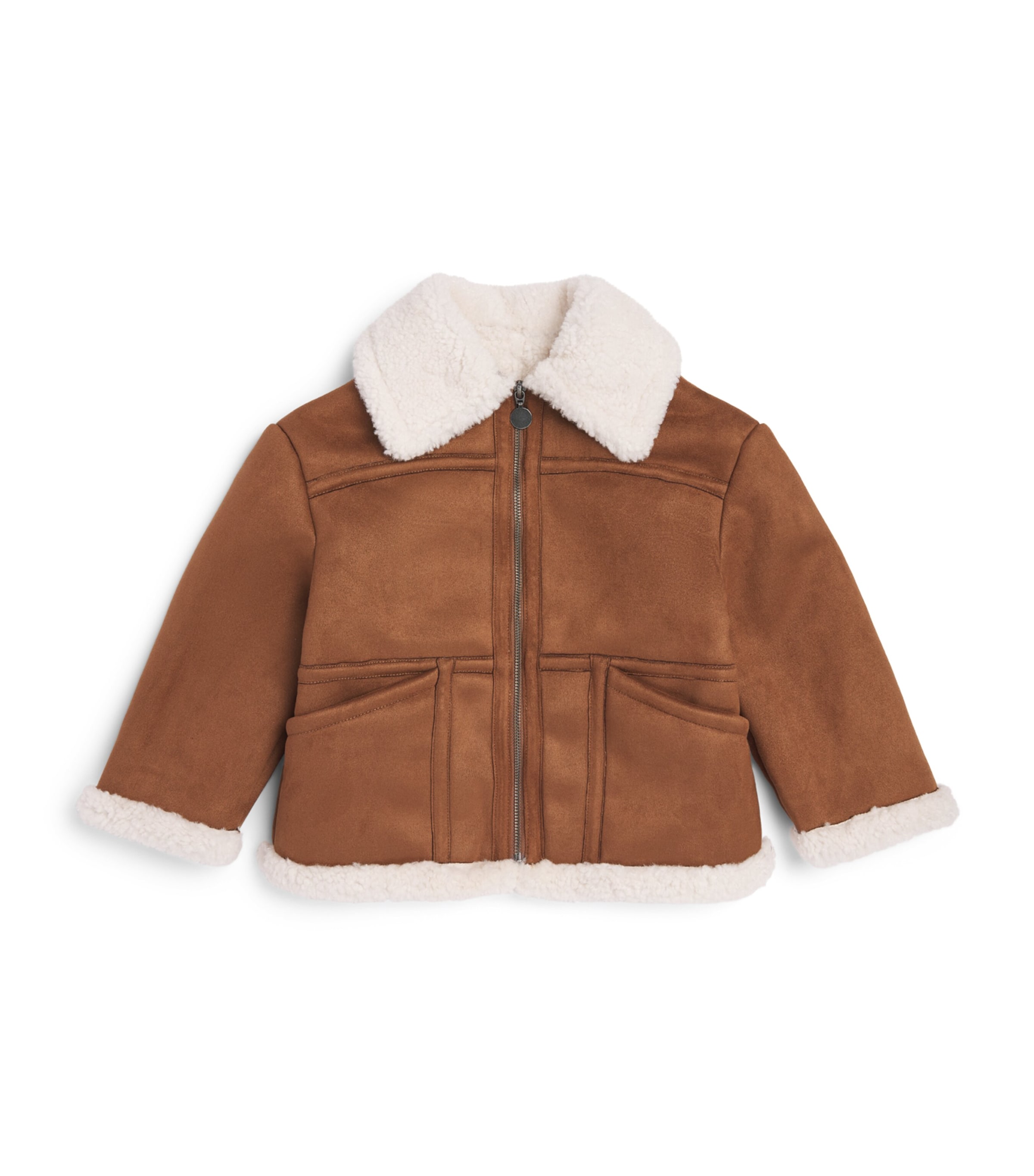 Stella McCartney Kids Faux Shearling Jacket (3-14 Years) Rust
