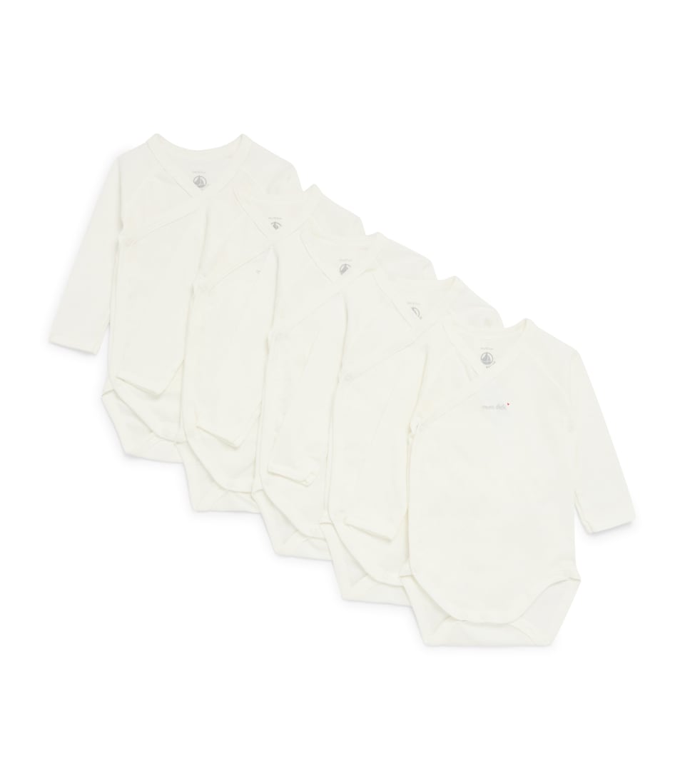 Petit Bateau Set of 5 Organic Cotton Bodysuits (0-12 Months) Variante