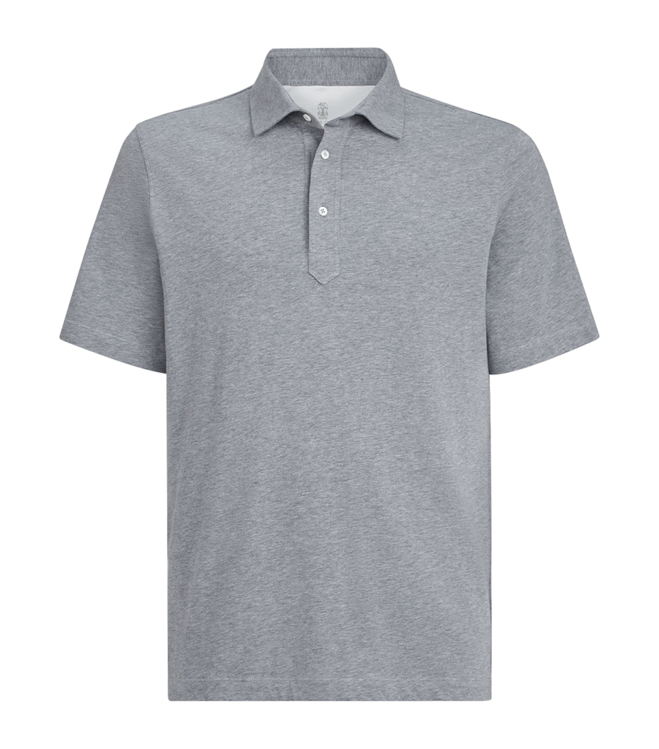 Brunello Cucinelli Mens Cotton Jersey Polo Shirt