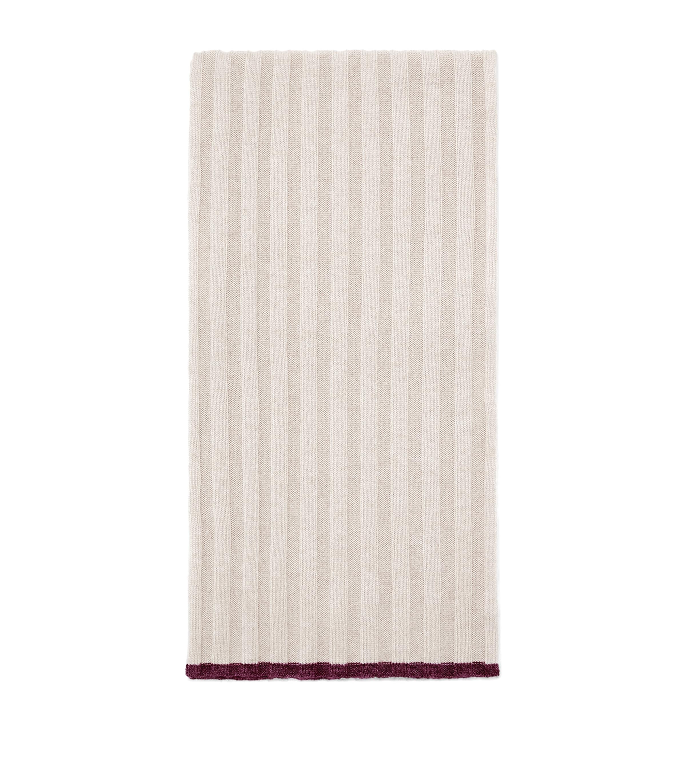 Cashmere Rib-Knit Scarf
