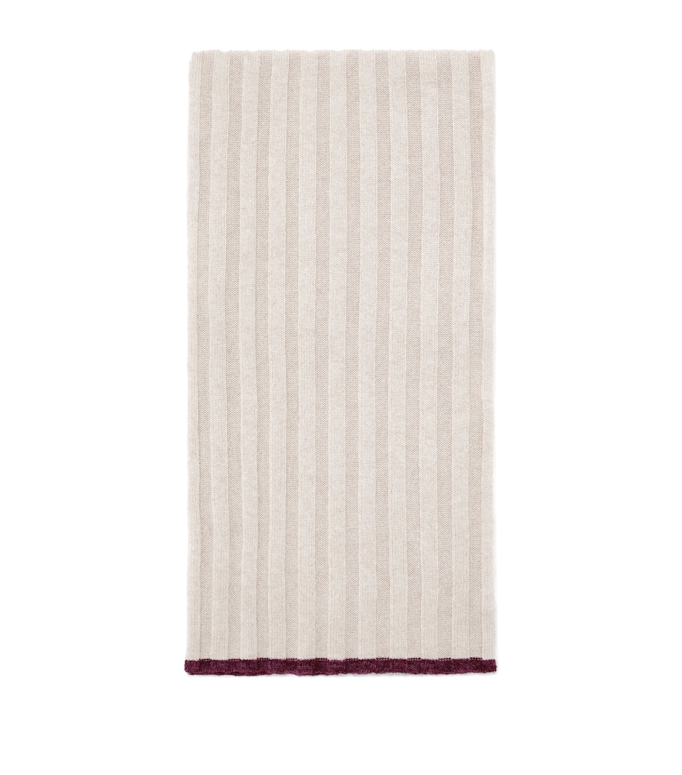 Cashmere Rib-Knit Scarf