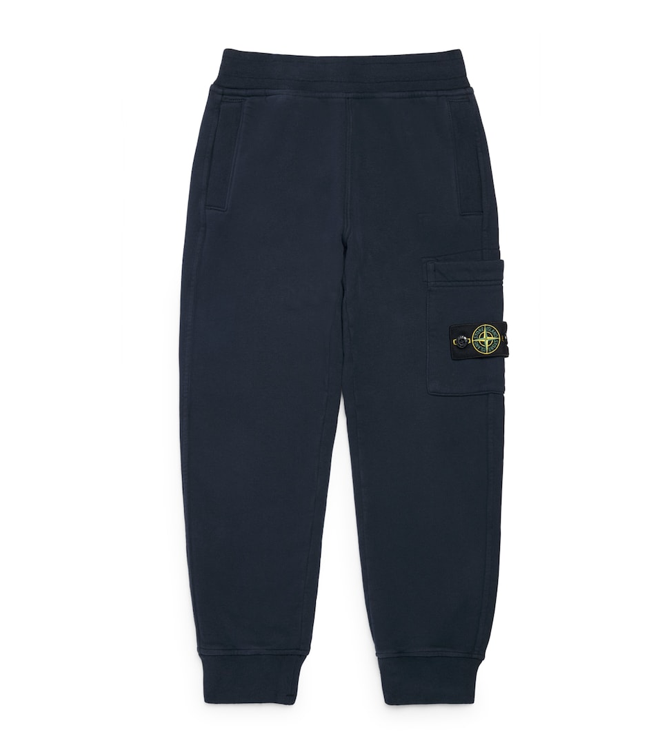 Stone Island Junior Cotton Badge Sweatpants (2-14 Years) Navy Blue