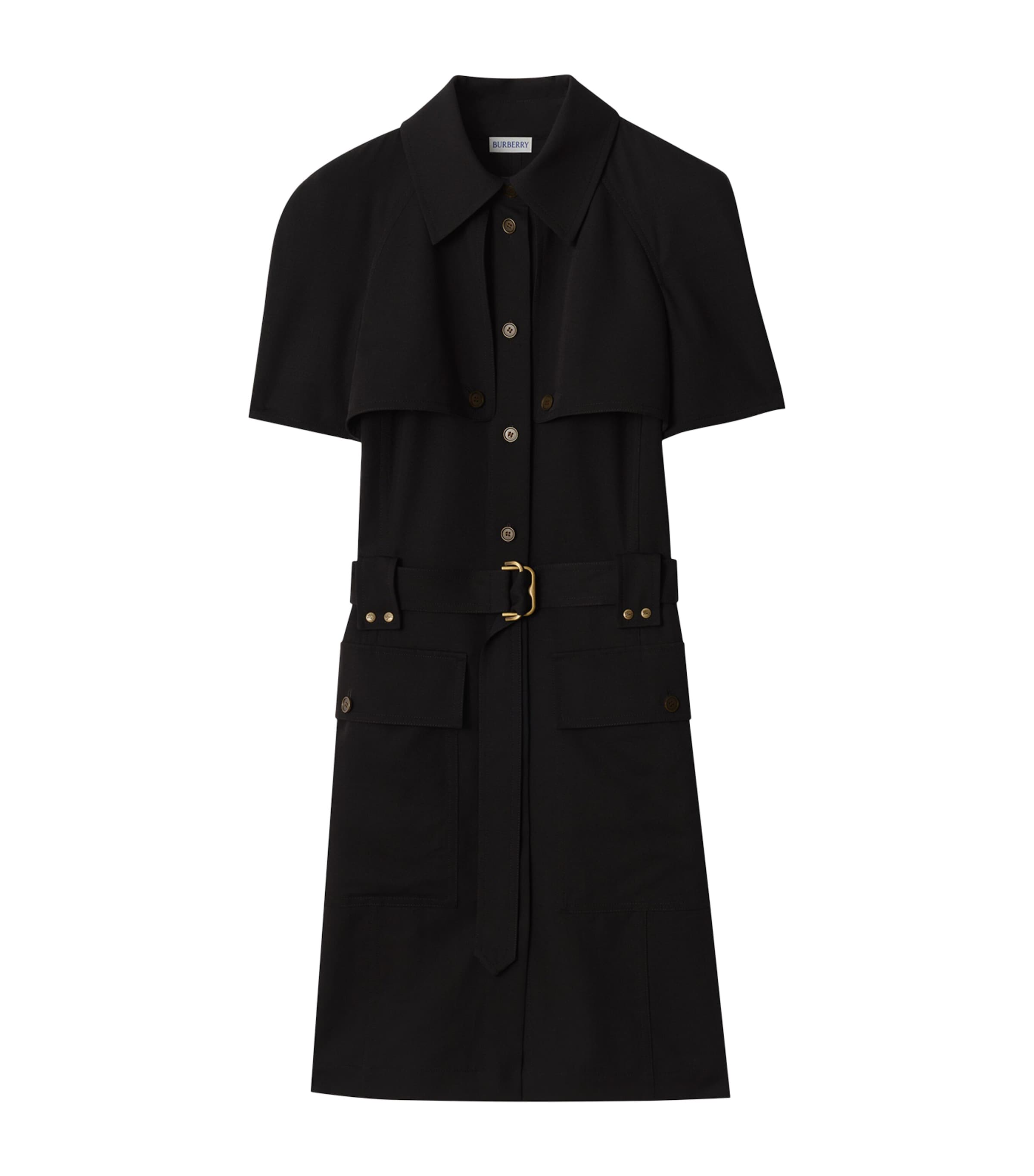Wool Trench Mini Dress