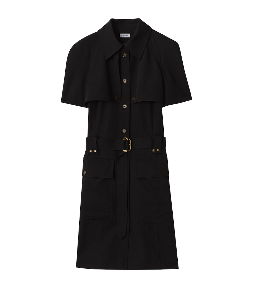 Wool Trench Mini Dress