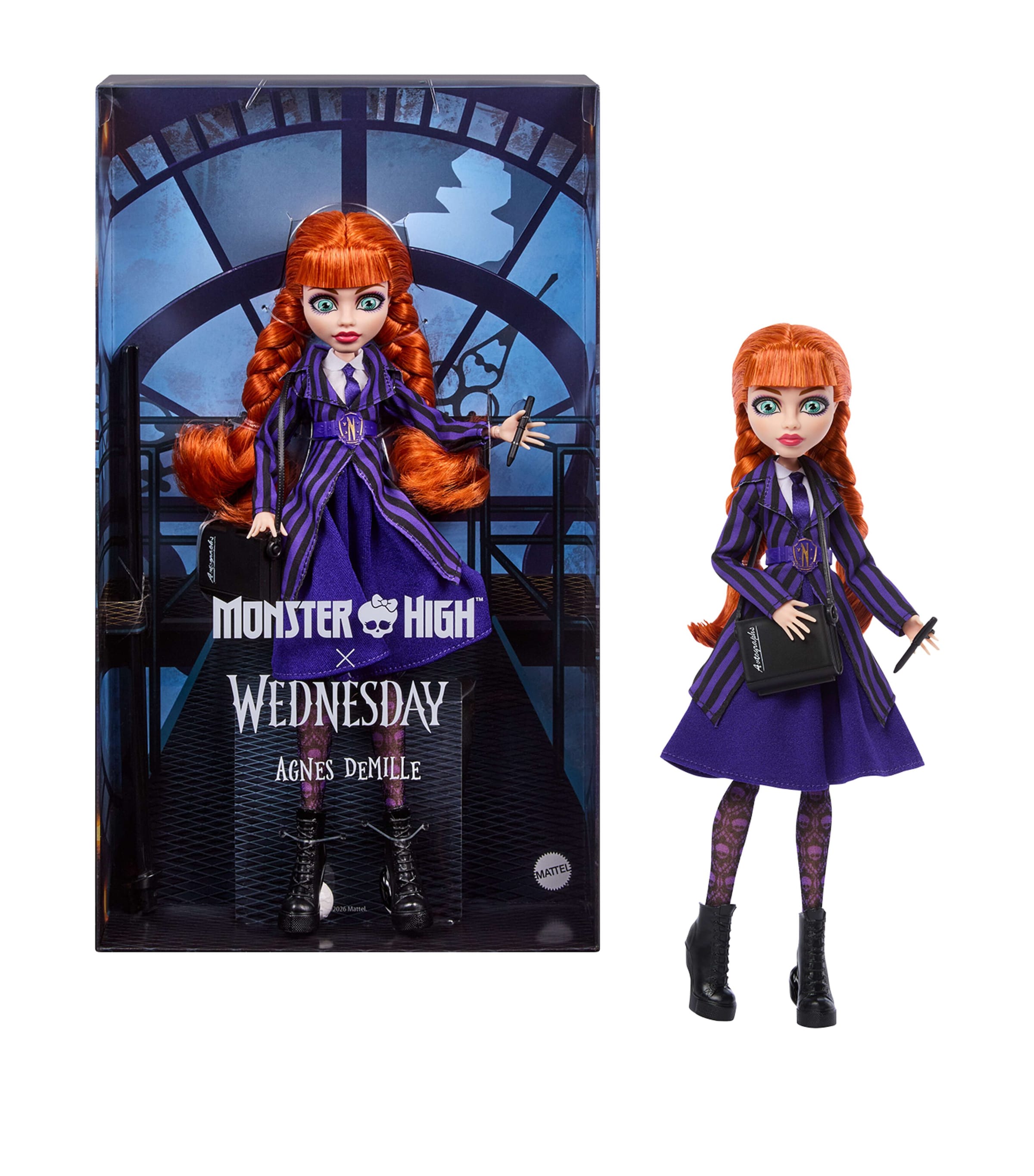 MONSTER HIGH x Wednesday Agnes DeMille Doll (29cm)