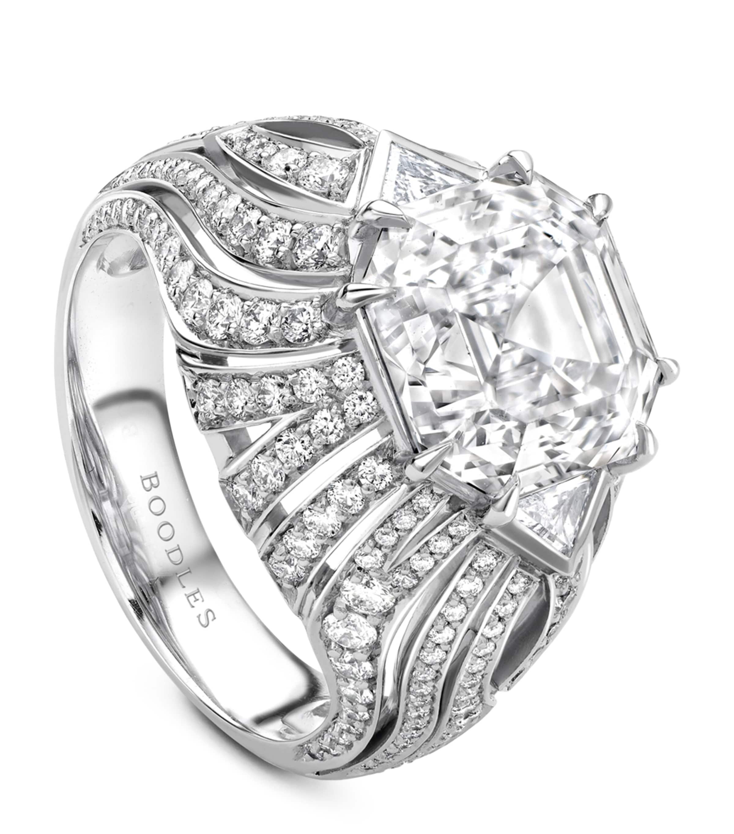 Boodles Platinum and Diamond Victoria Falls Inside Africa Ring Platinum
