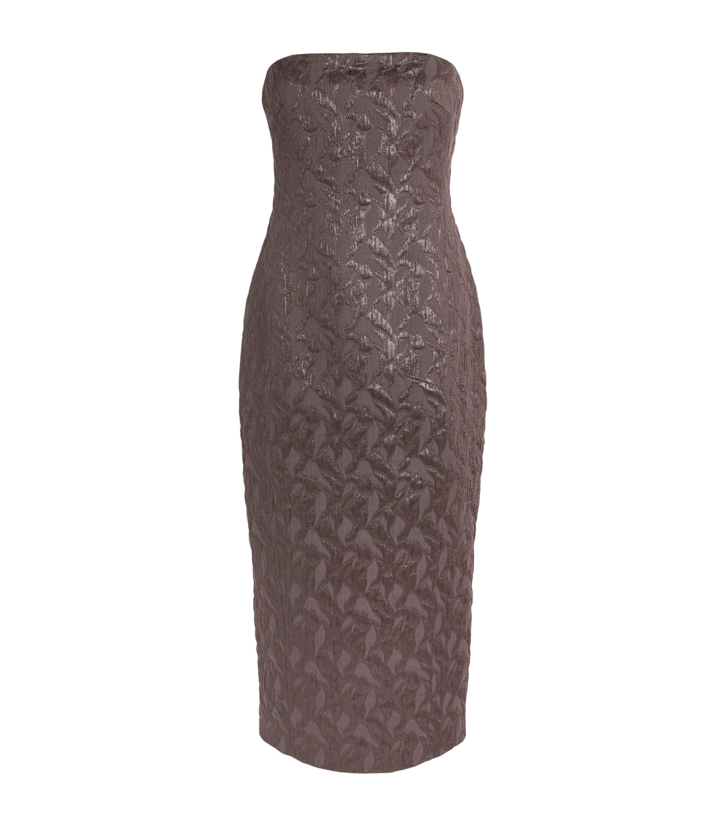 CAMILLA AND MARC Womens Strapless Rennick Midi Dress Chocolate