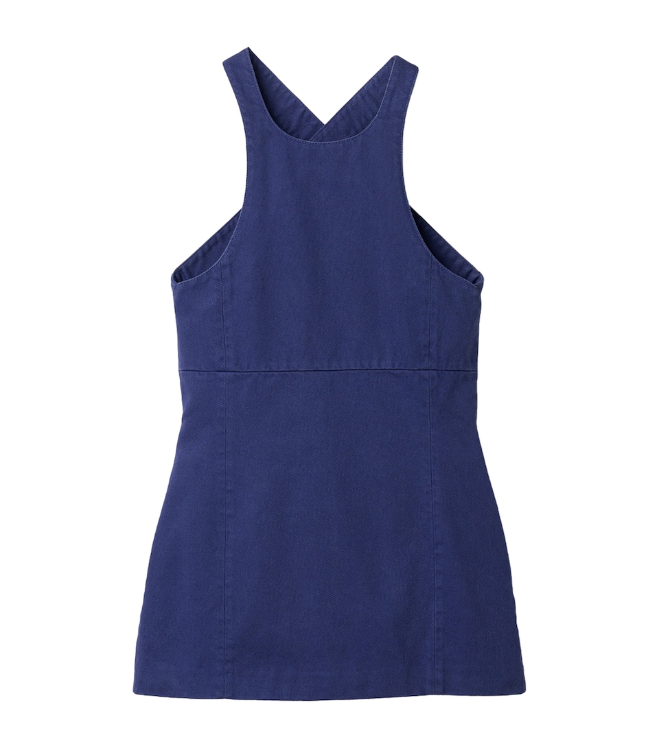 Garment-Dyed Gabardine Mini Dress