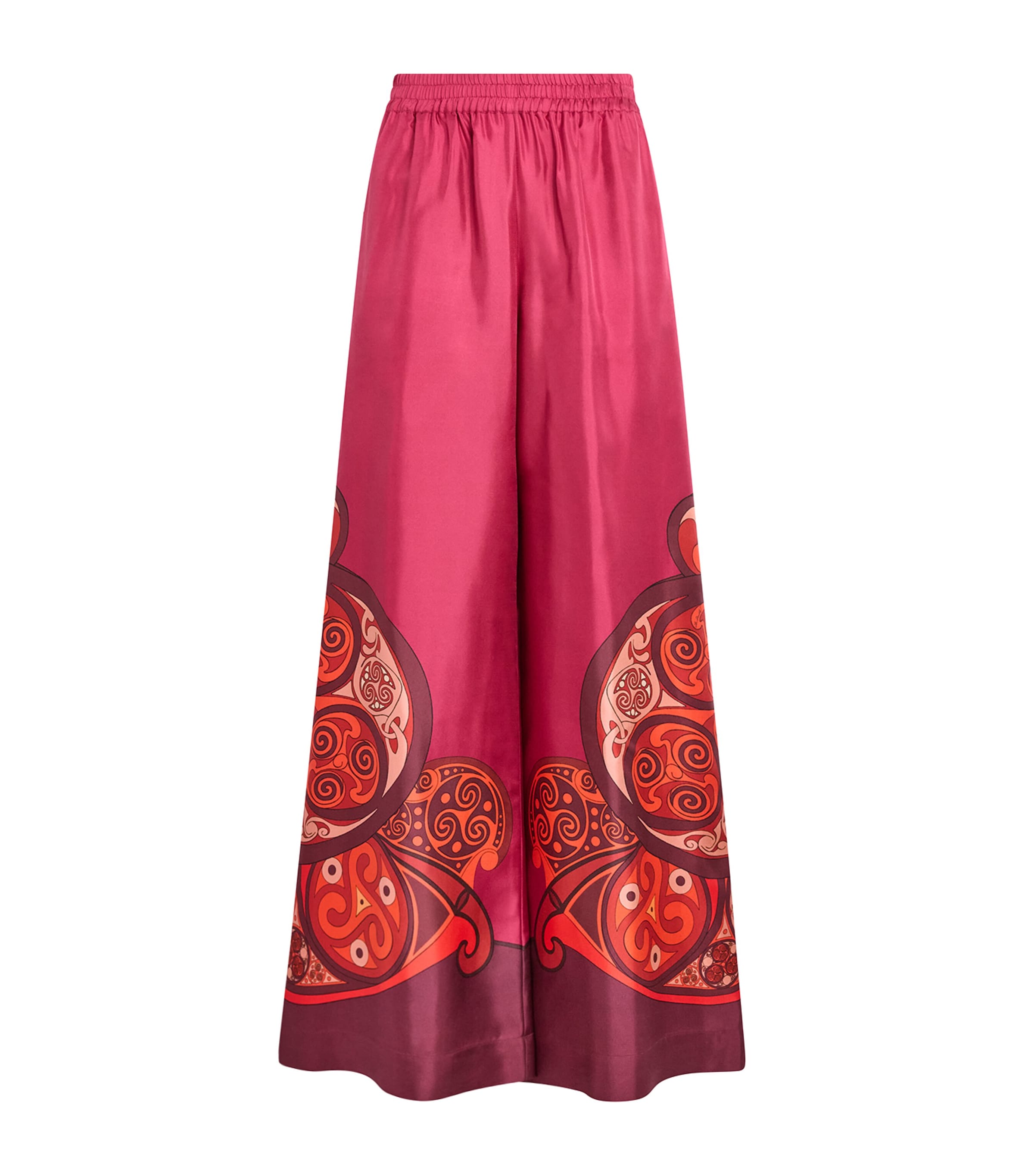 La Doublej Womens Silk Palazzo Placée Wide-Leg Trousers Alchemy Placee