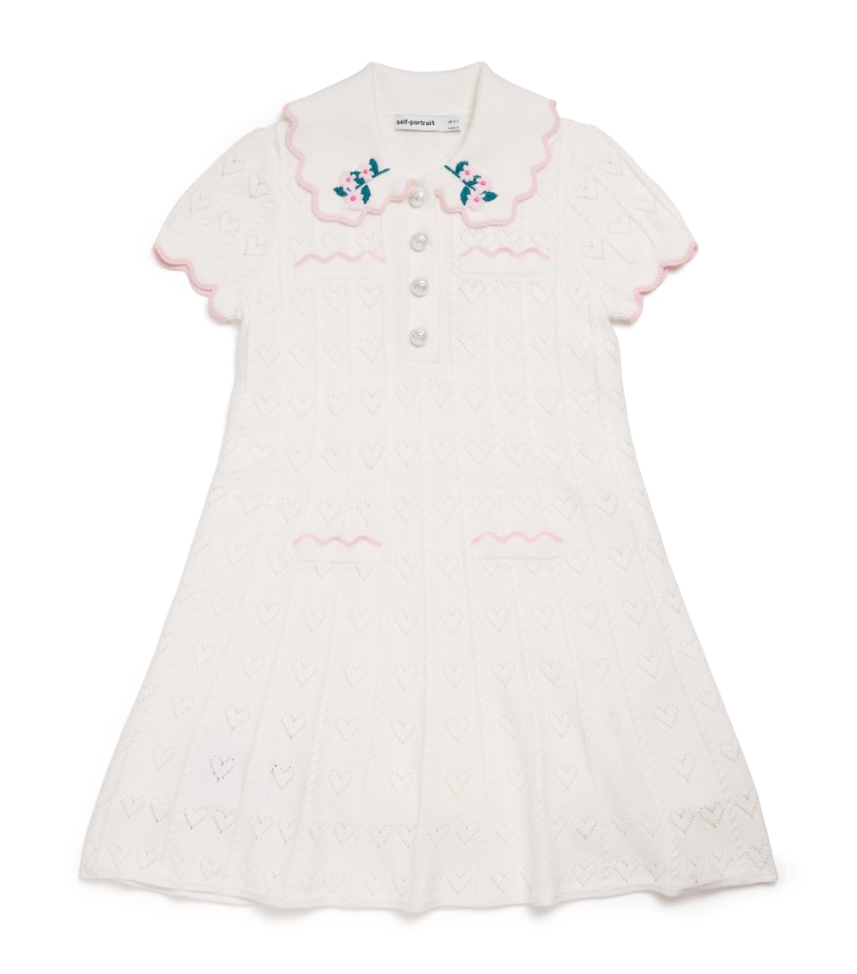 Pointelle Knitted Heart Dress (3-12 Years)