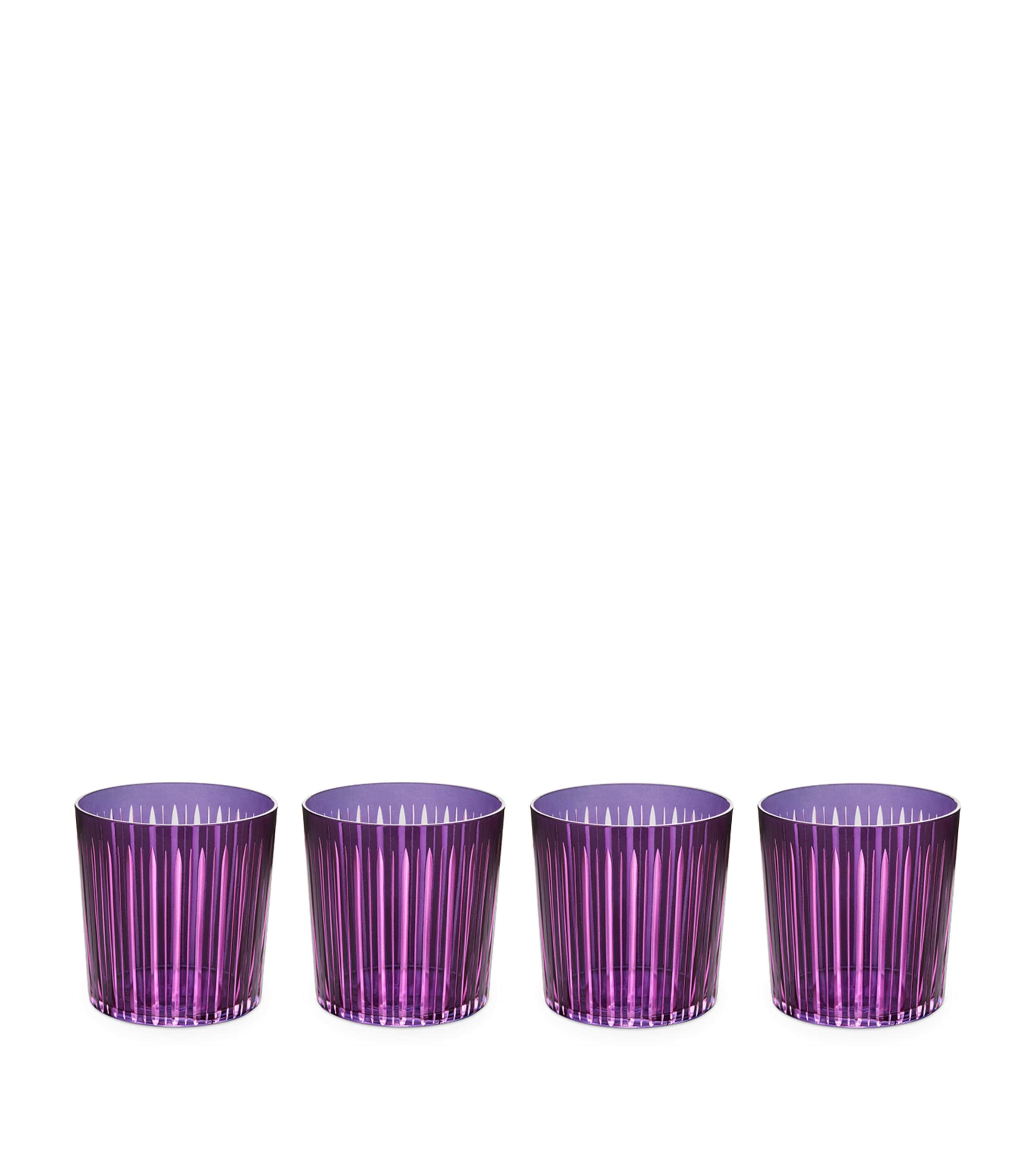 L'Objet Prism Double Old Fashioned Glasses (Set of 4) Purple