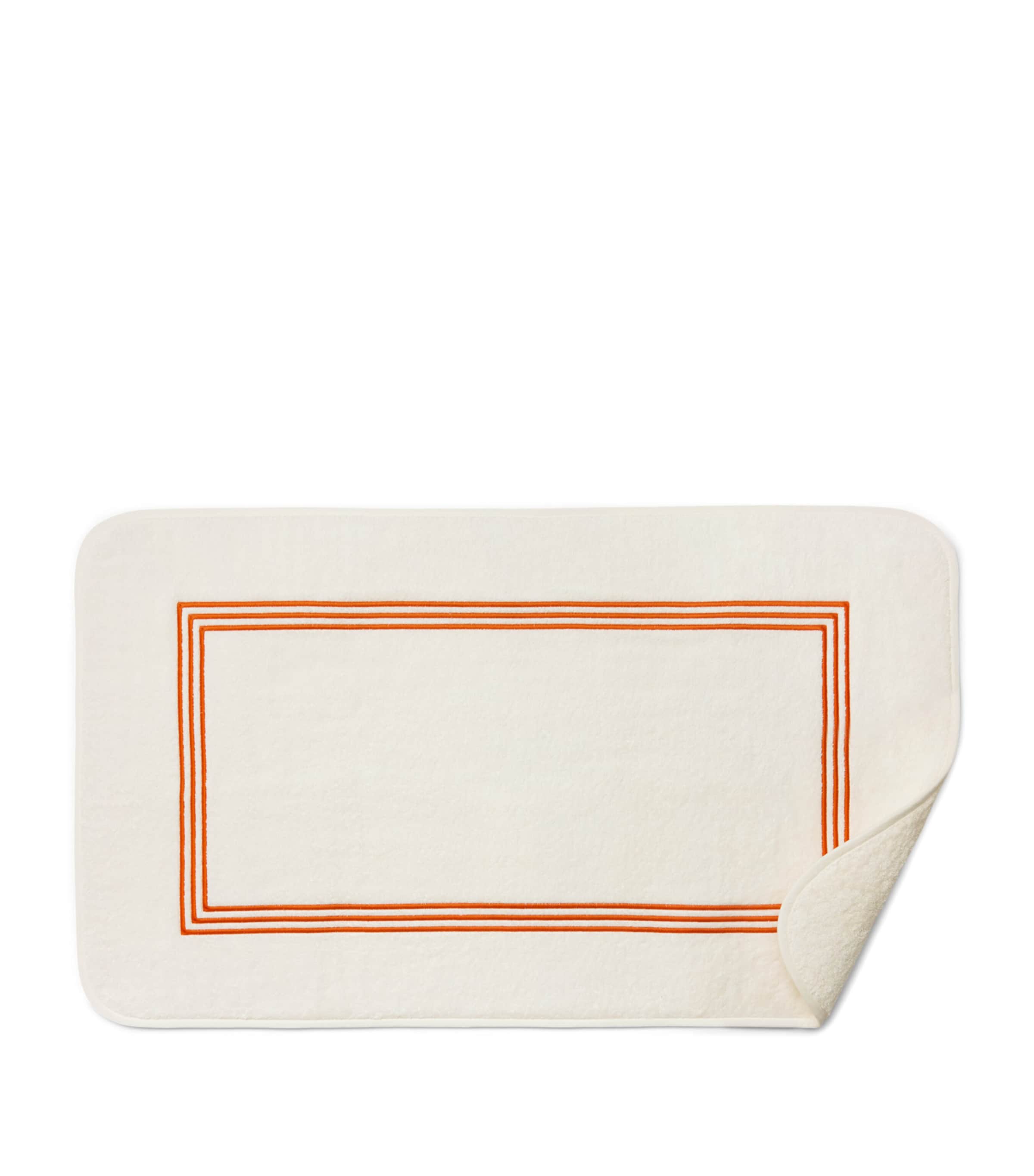 Pratesi Tre Righe Bath Mat (20cm x 35cm) Ivory/orange