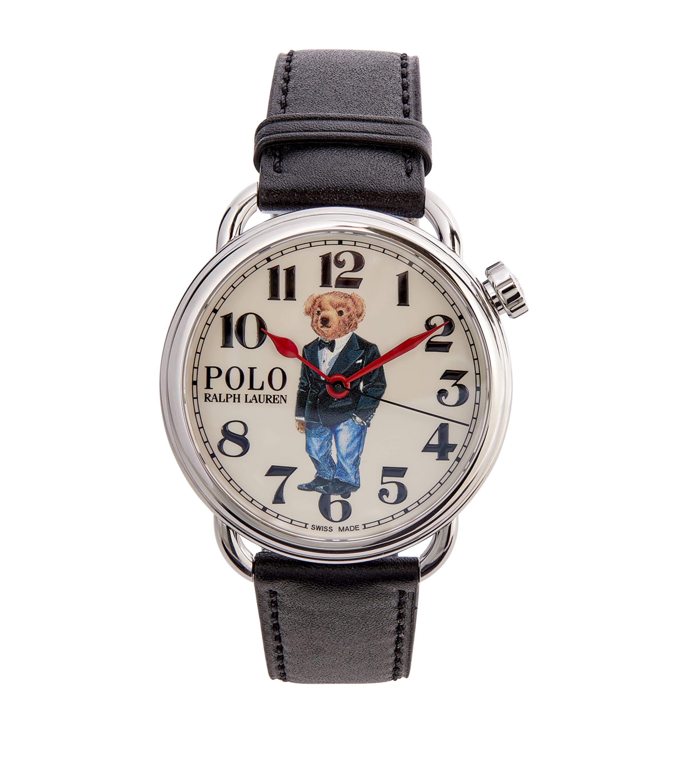 Polo Ralph Lauren Stainless Steel Tuxedo Polo Bear Watch 42mm White