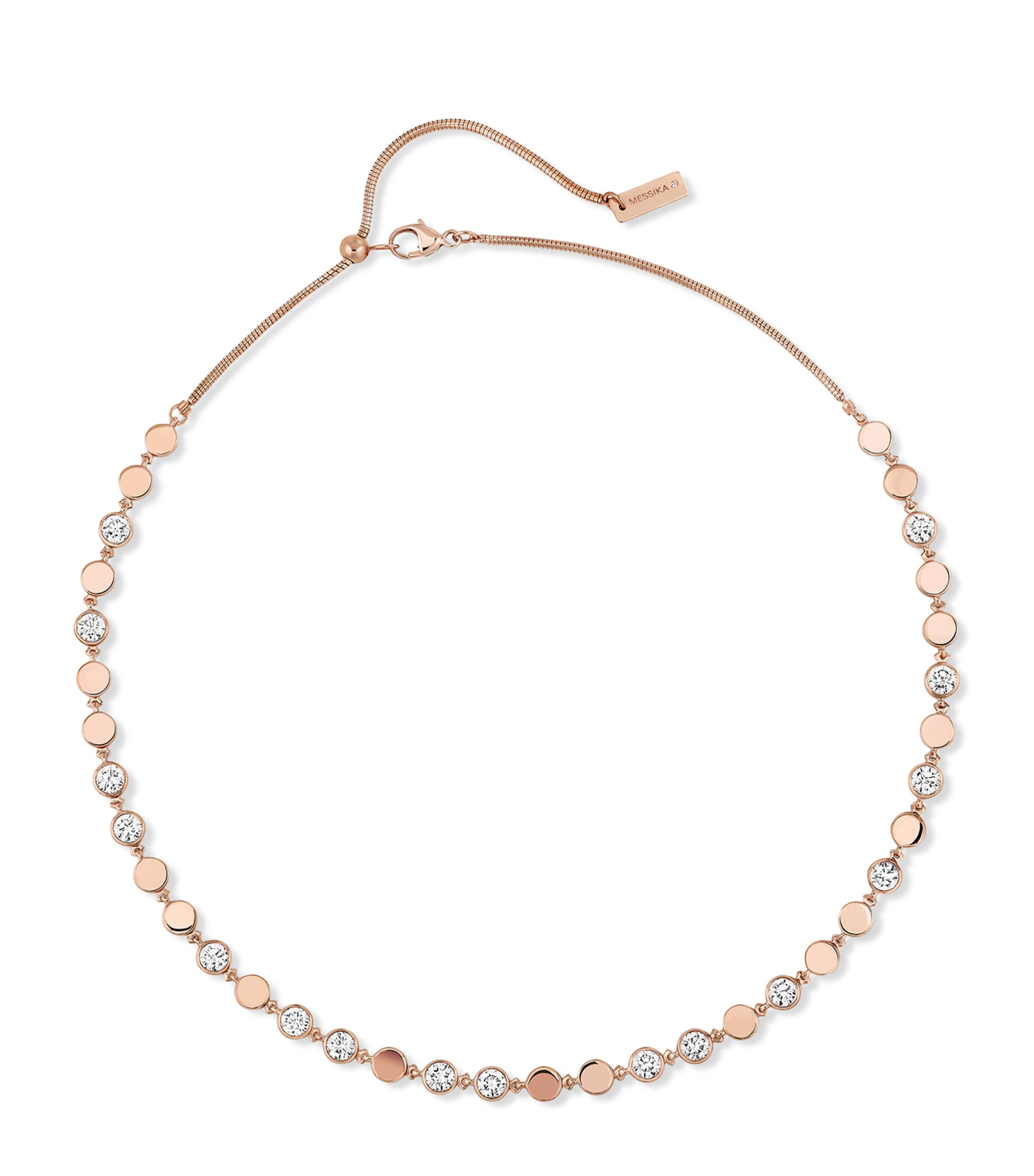 Pink Gold and Diamond D-Vibes Necklace