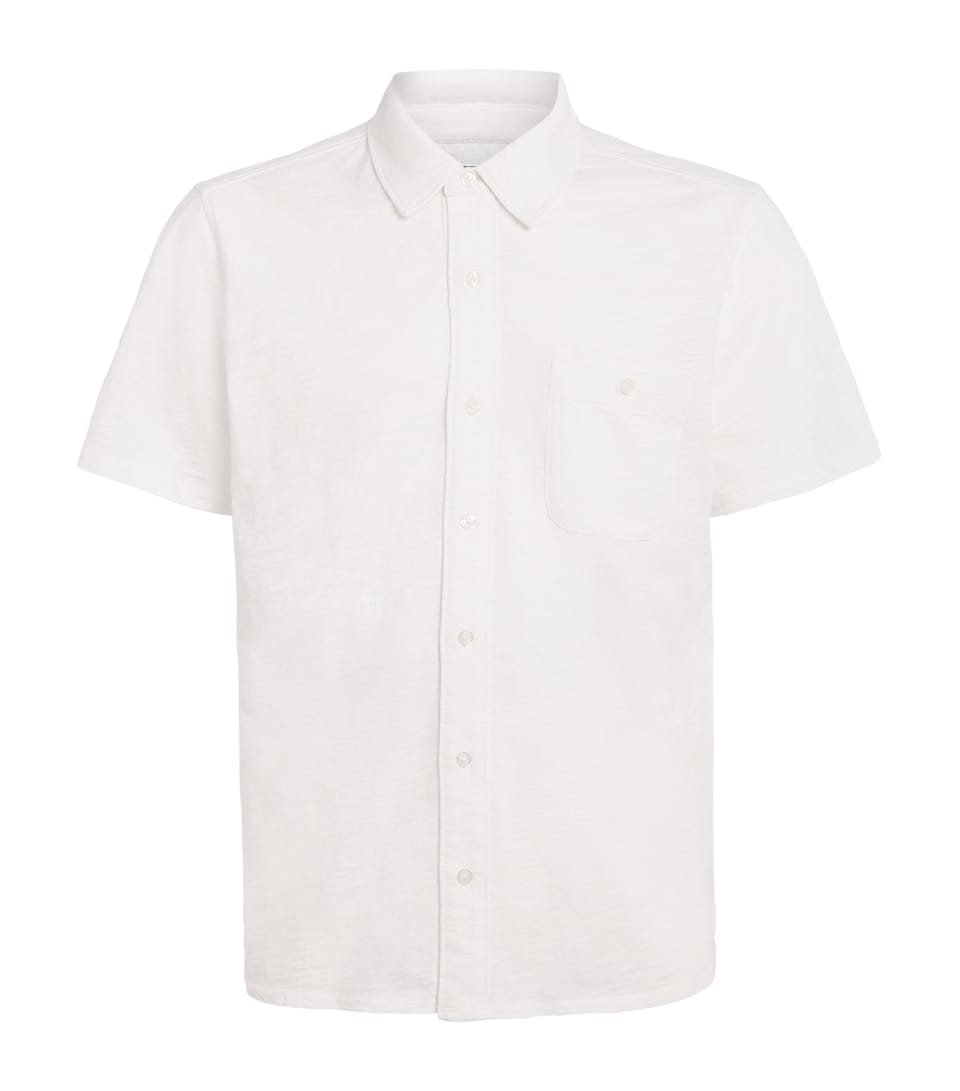 PAIGE Mens Cotton Carillo Polo Shirt Fresh White