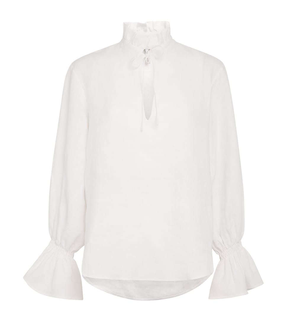 Cotton Tie-Neck Shirt