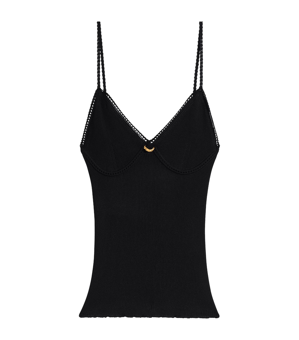 Silk Pierced Tank Top