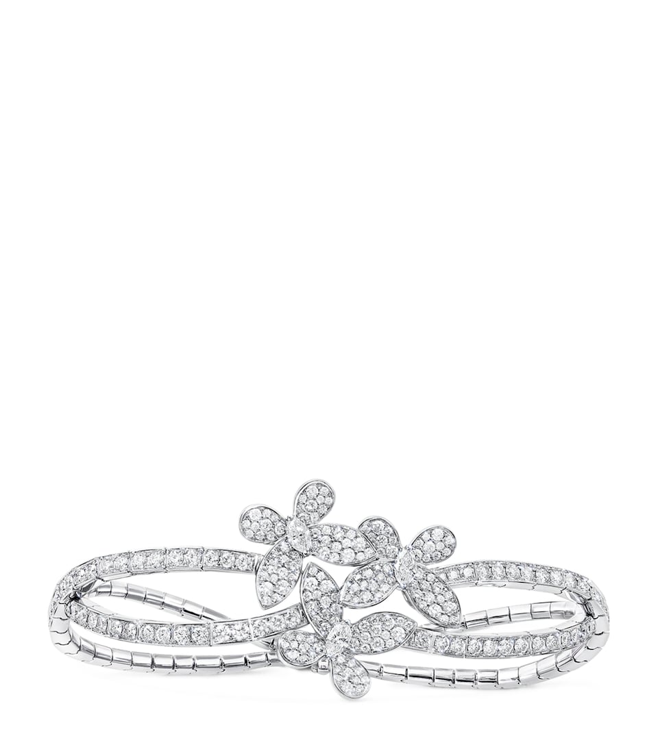 White Gold and Diamond Butterfly Bracelet