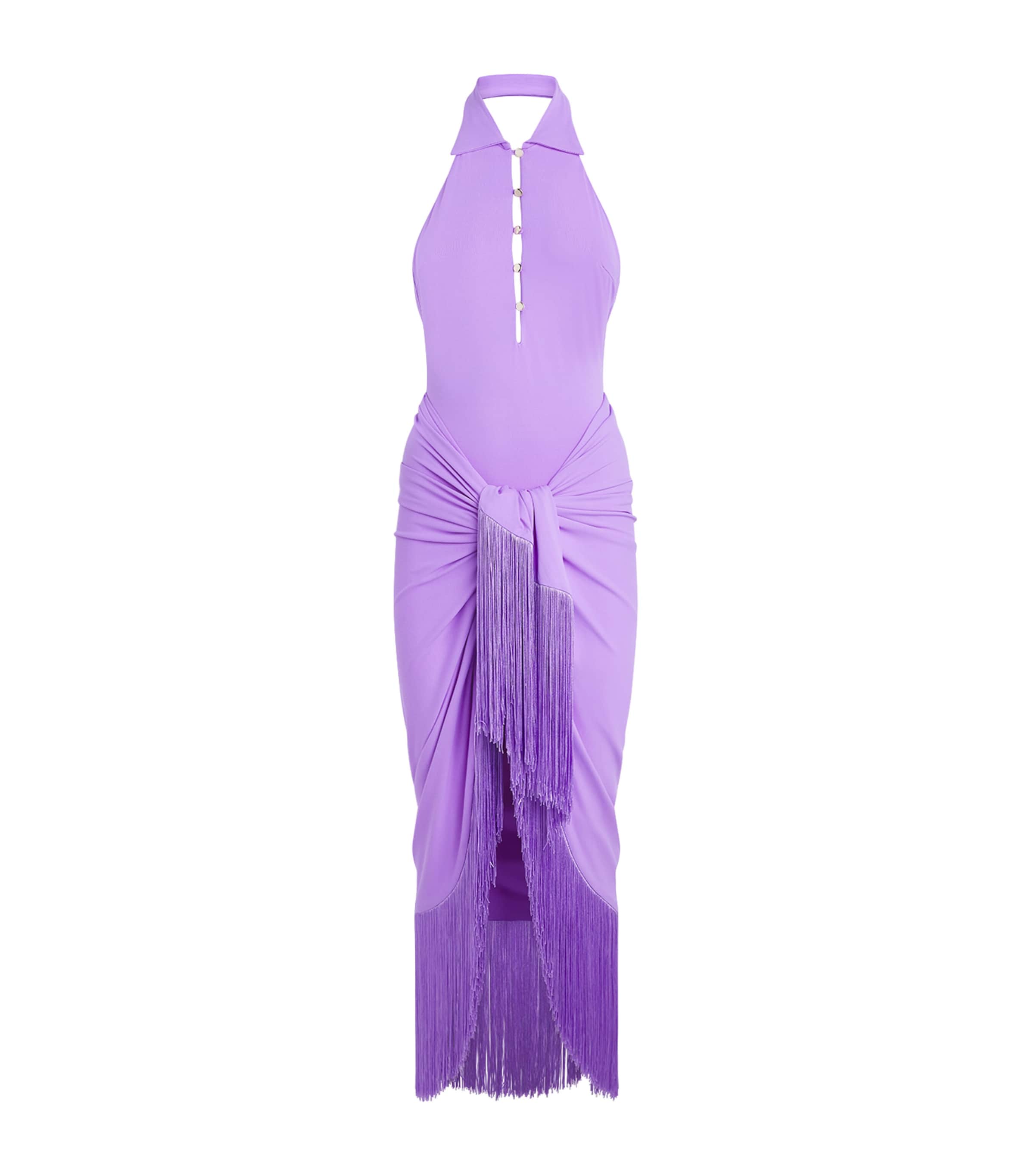 Taller Marmo Womens Grand Tropicana Swimsuit and Pareo Set Lavender