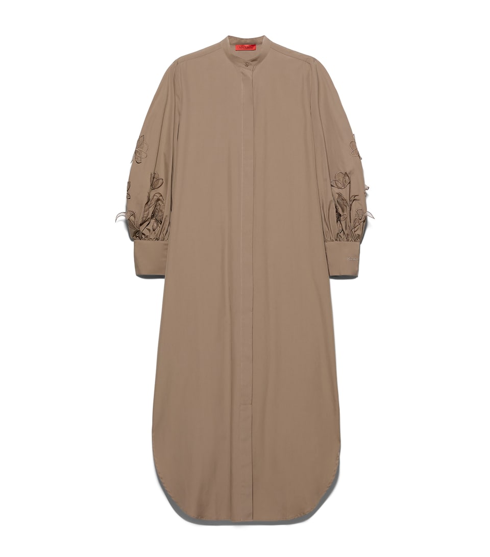 Cotton Appliqué Midi Dress