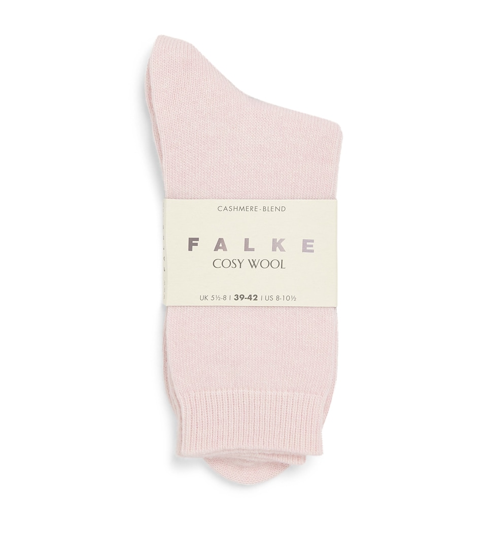 Falke Womens Wool-Cashmere Cosy Socks Light Pink