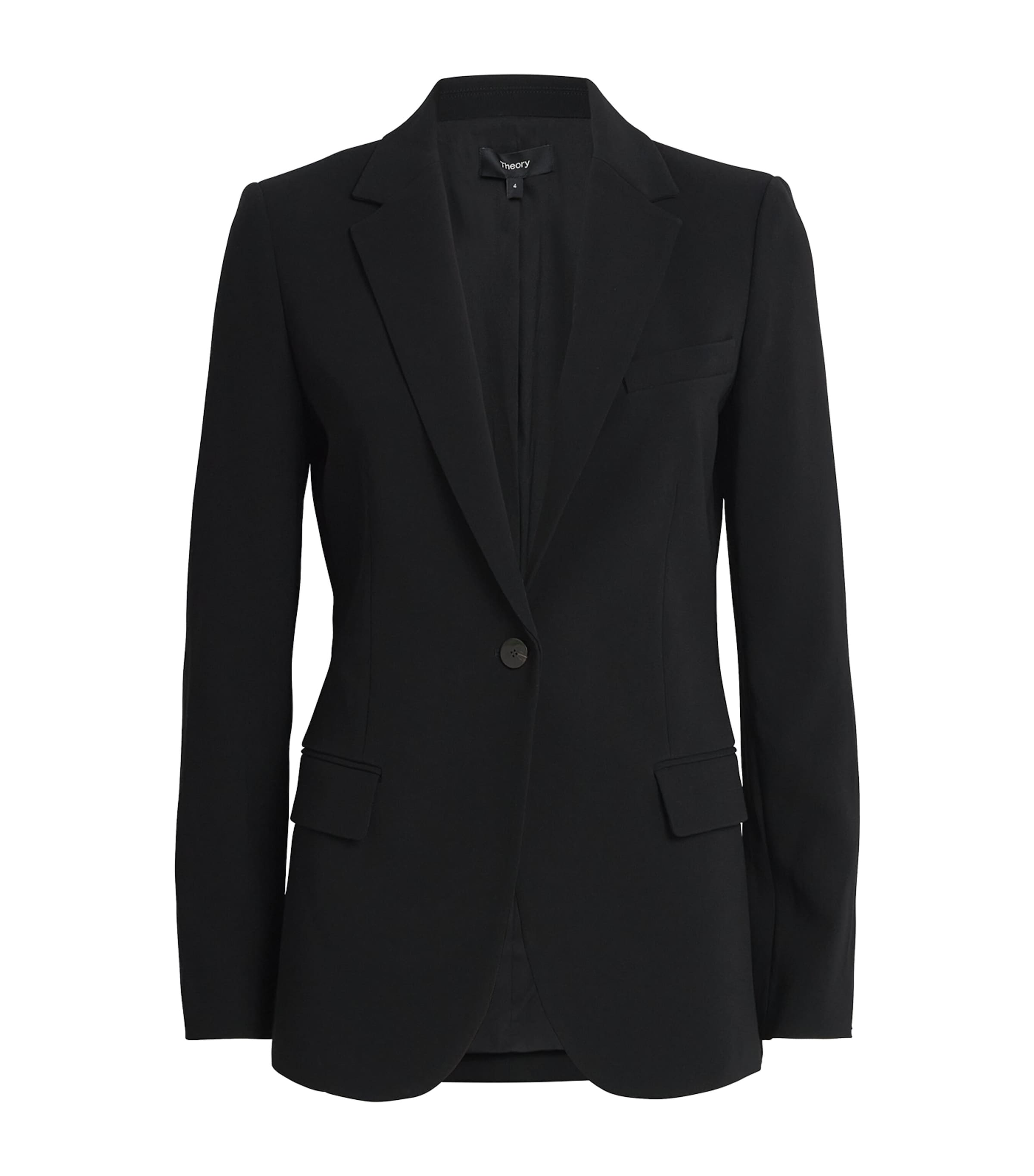 Theory Womens Admiral Crepe Staple Blazer Black