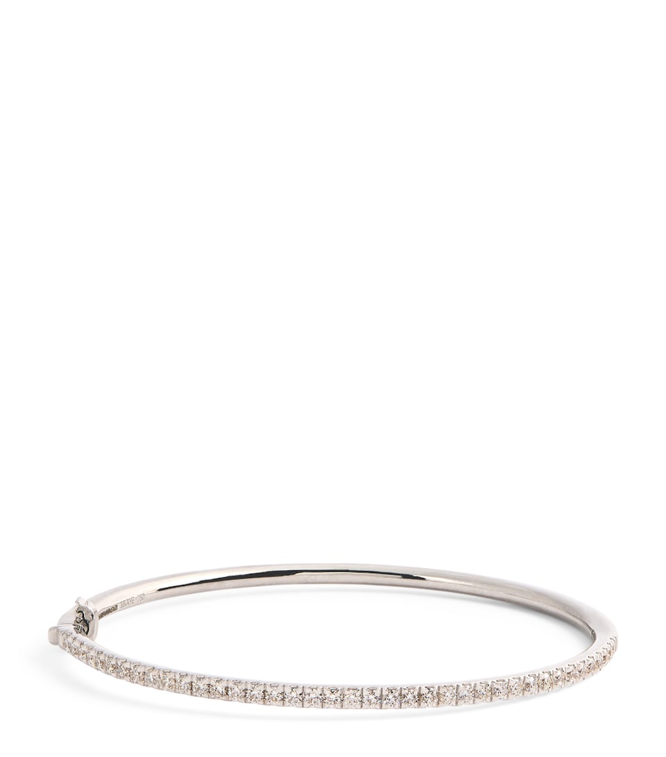 Small White Gold and Diamond Clara Bangle
