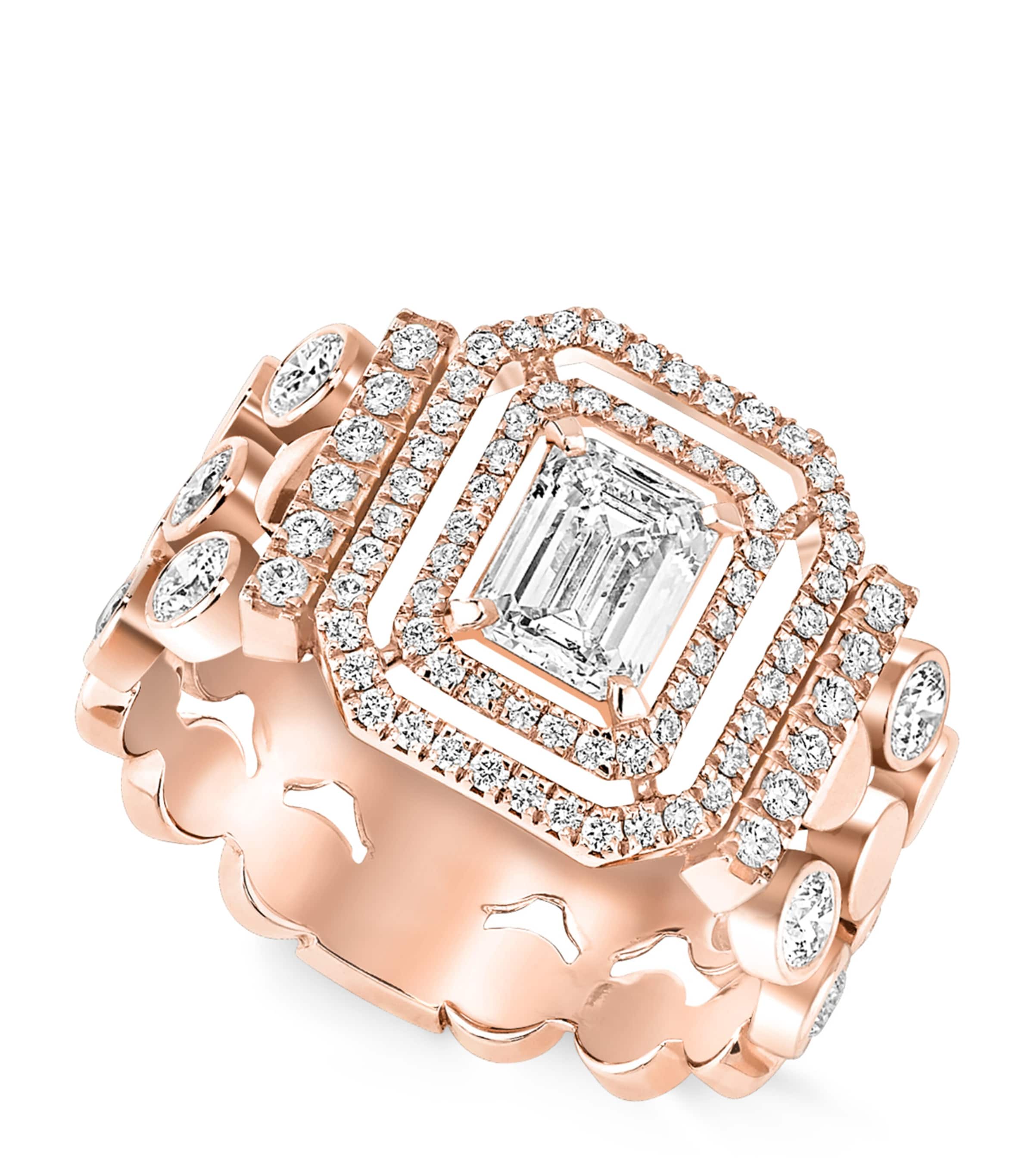 Messika D-Vibes Pink Gold and Diamond Ring Pink Gold