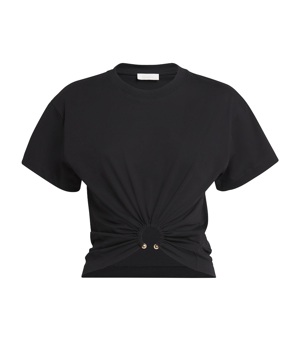 Jersey Ring-Gathered Crop Top