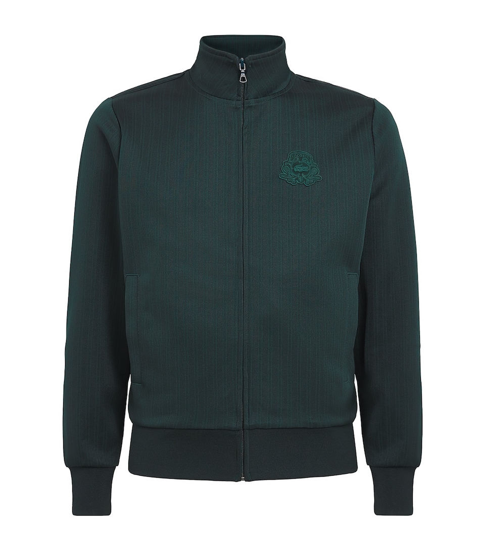 Lacoste Mens Crest Zip-Up Sweatshirt Qjp Varech Fonce