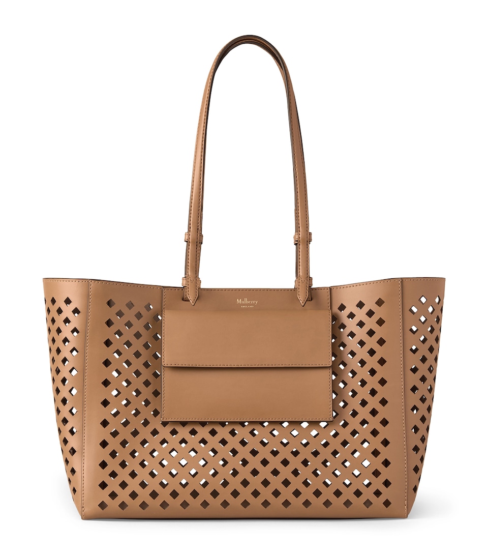 Leather Perforated Tote Bag