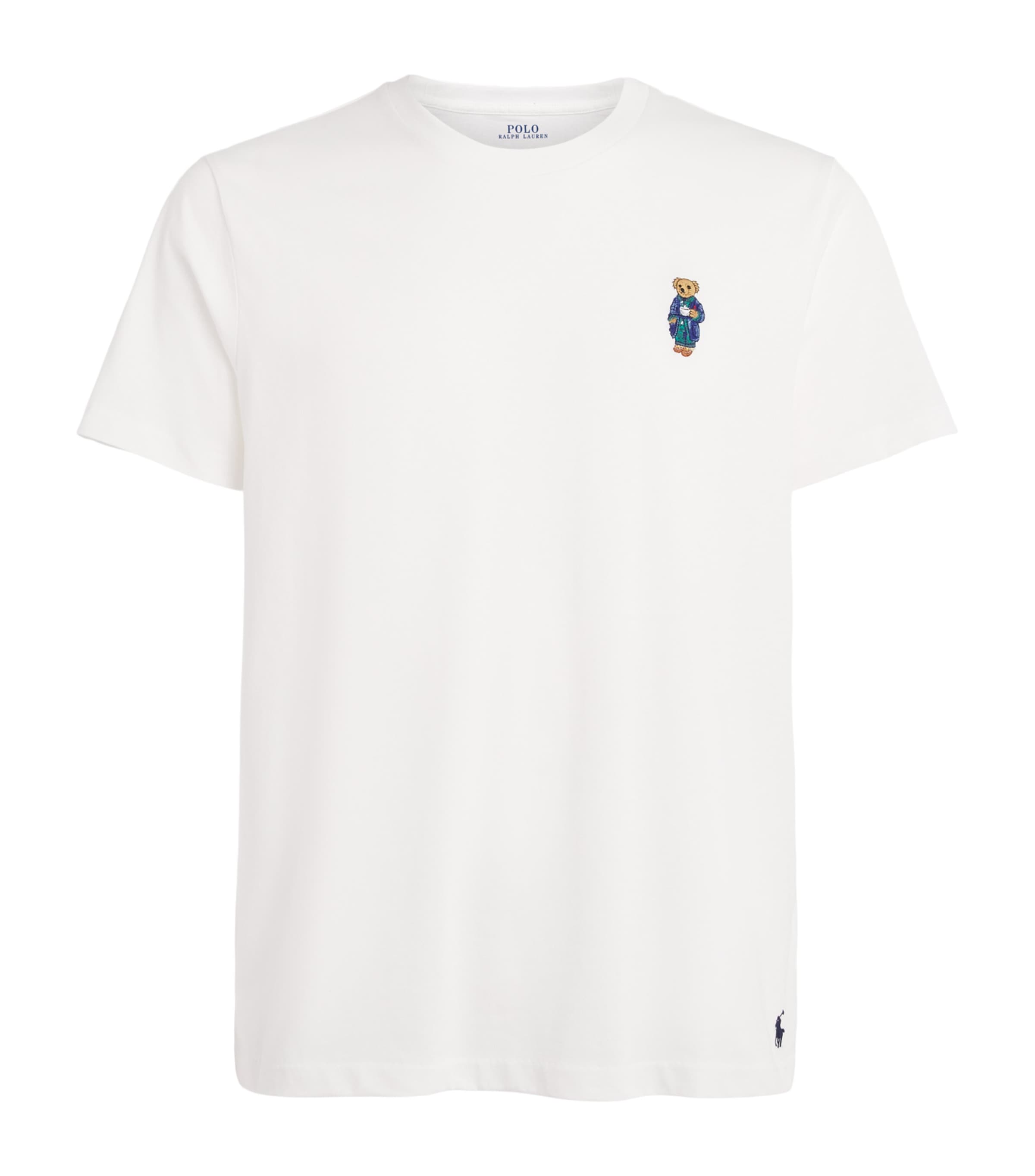 Polo Ralph Lauren Mens Cotton Polo Bear Pyjama Top White