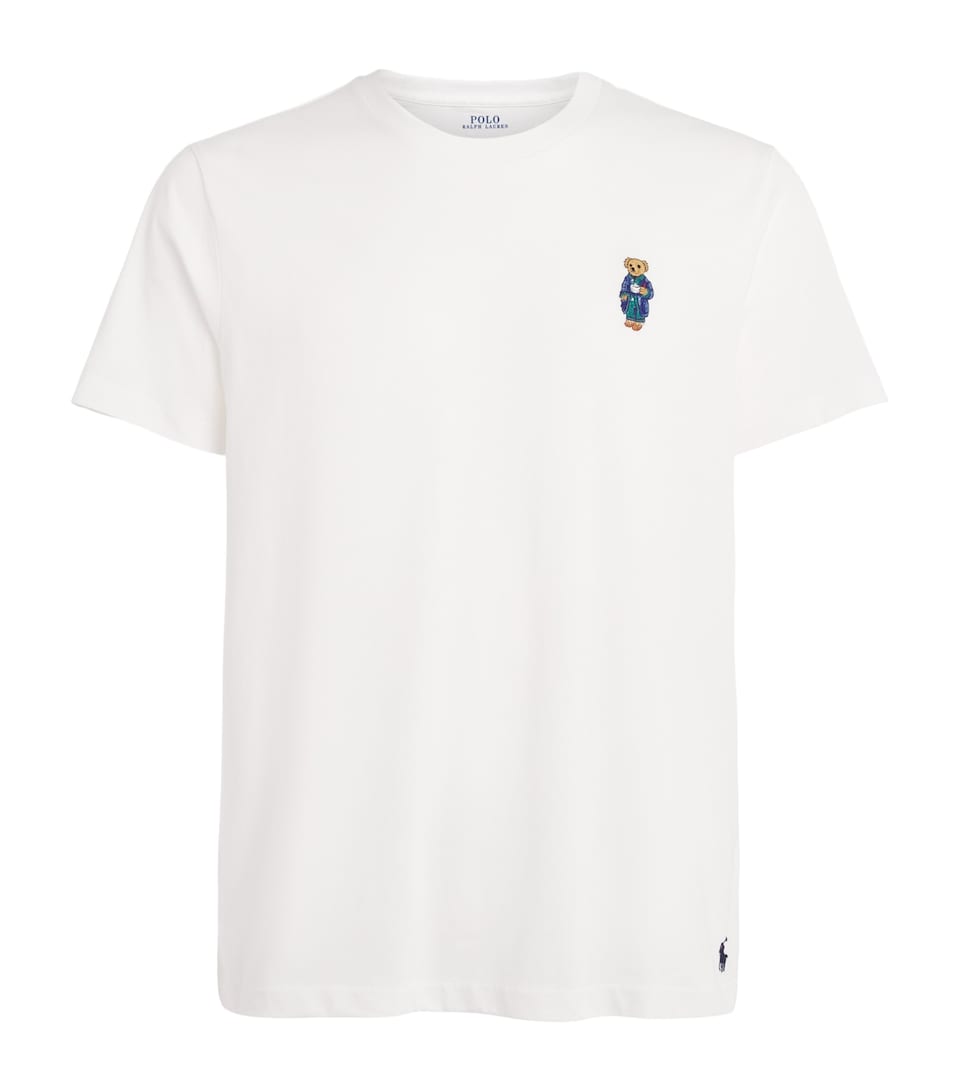 Polo Ralph Lauren Mens Cotton Polo Bear Pyjama Top White