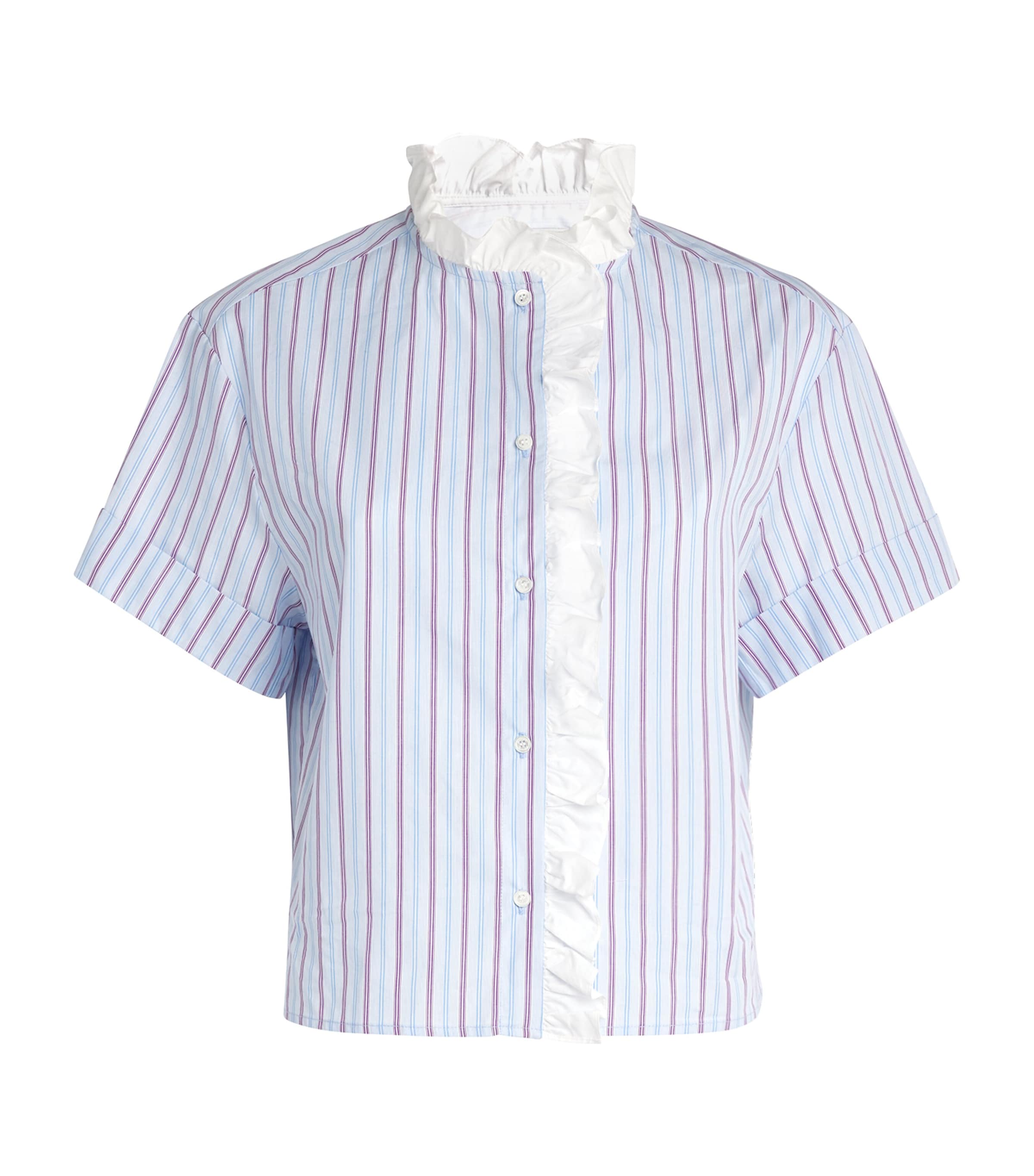 Claudie Pierlot Womens Cotton Stripe Shirt Multicolored