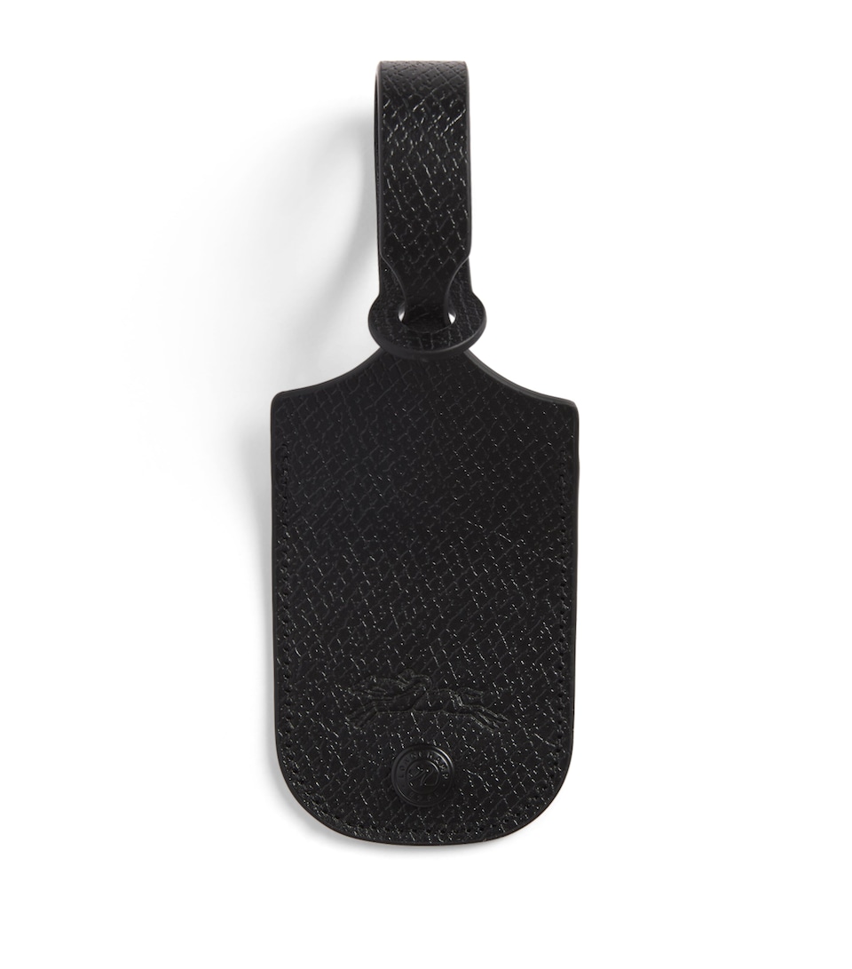 Longchamp Leather Le Pliage One Keyring Noir