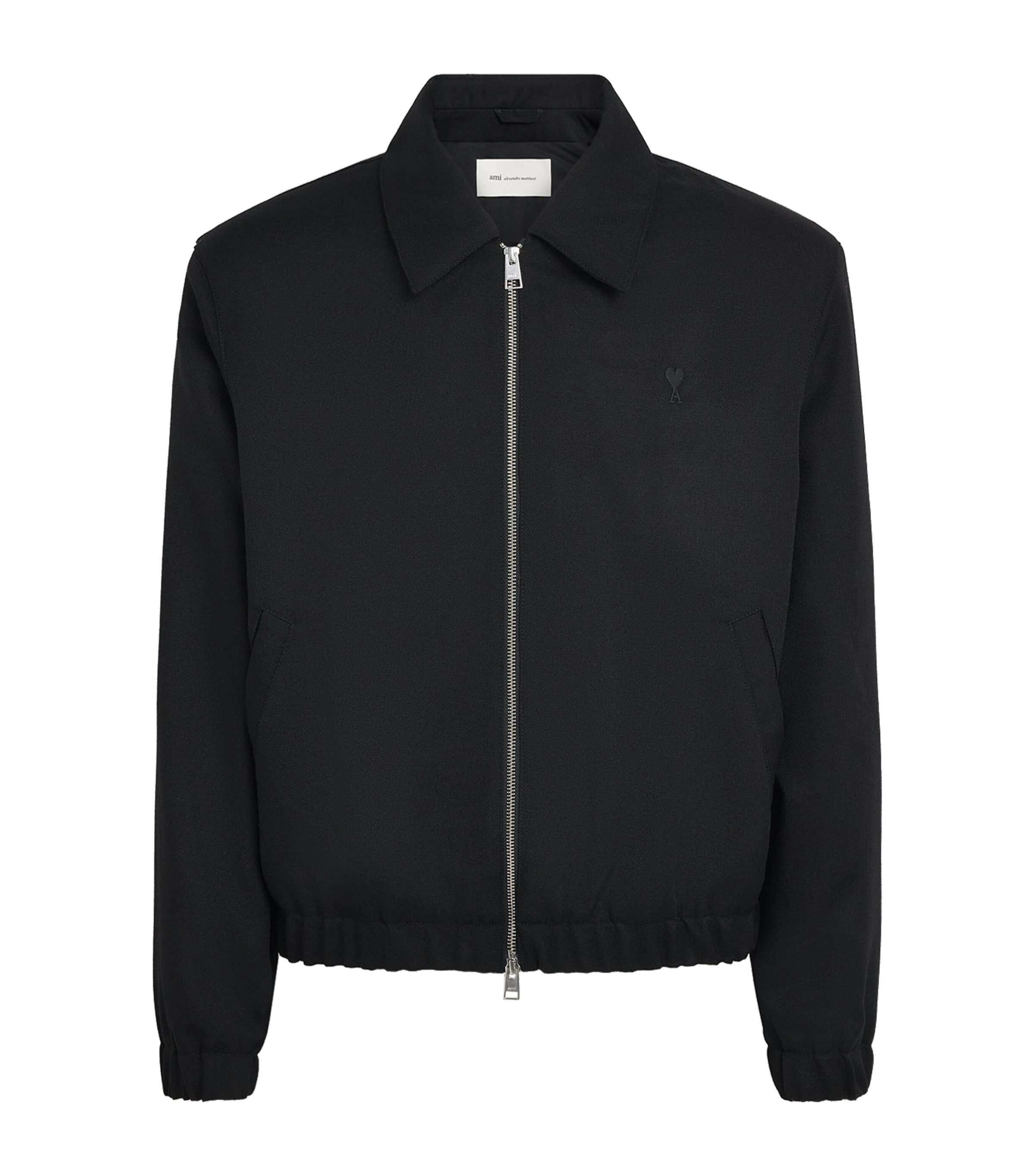 AMI Paris Mens Wool Ami de Coeur Jacket Noir